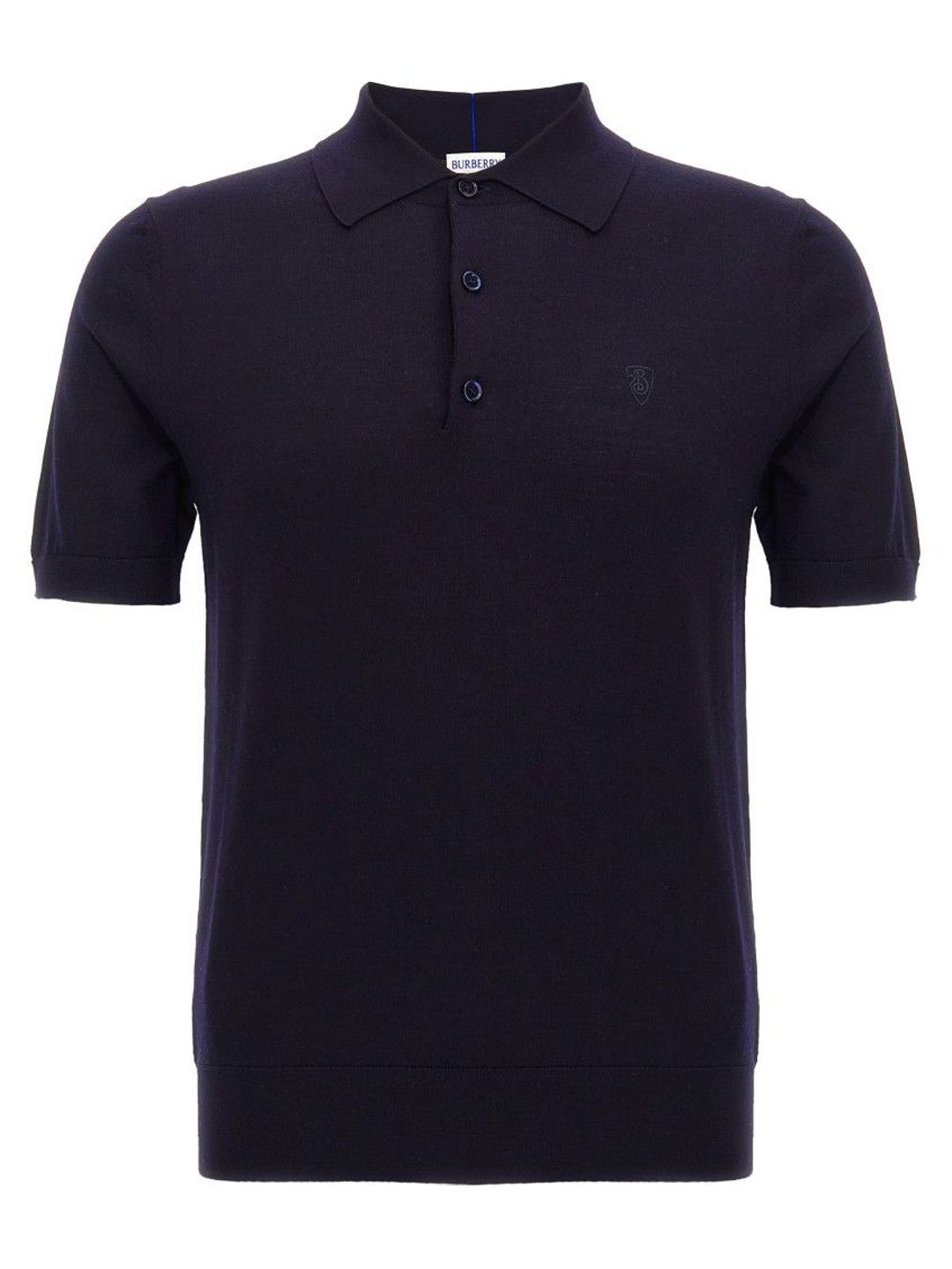 Burberry Brand Logo Embroidered Polo Collar Pure Wool Regular Fit T-Shirt-picture-55