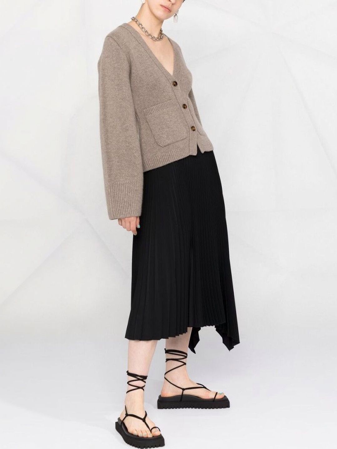khaite Beige Scarlet cashmere cardigan-picture-21