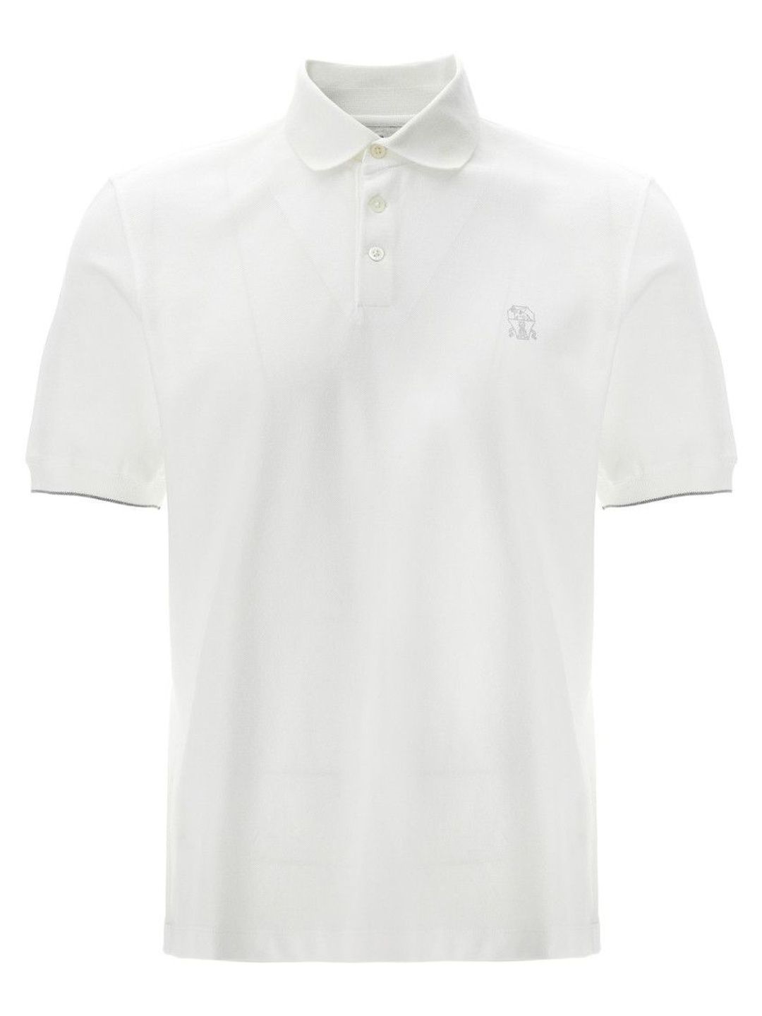 Brunello Cucinelli Embroidery Logo Polo Collar Pure Cotton Regular Fit T-Shirt-picture-47