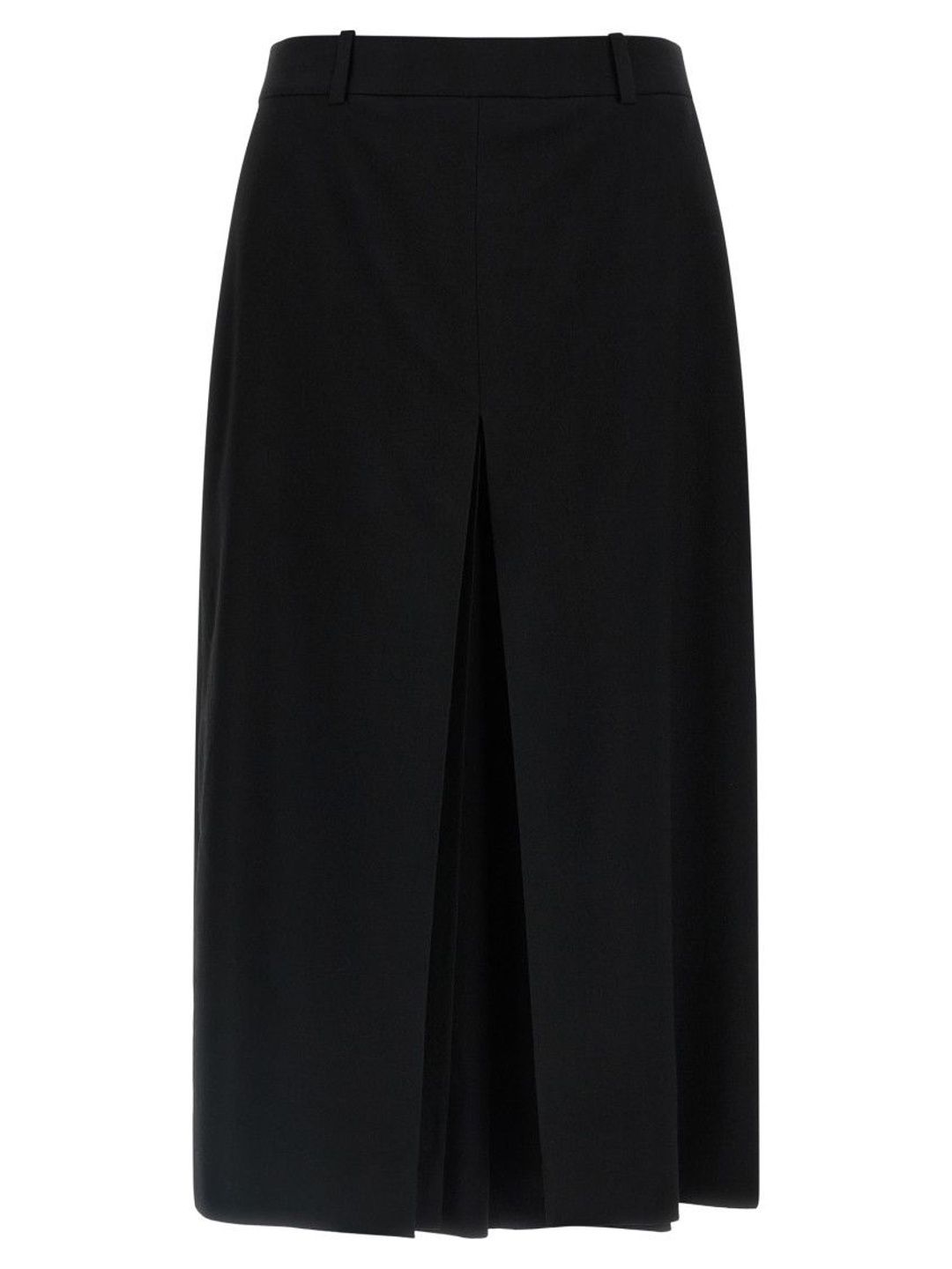 Black Midi Wool Skirt-image-2