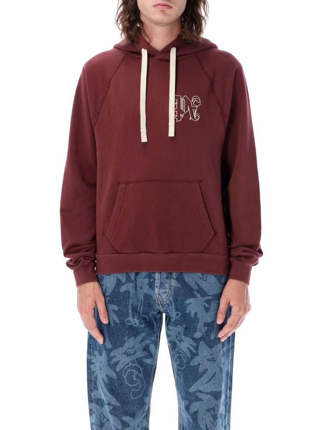 palm angels Maroon PA Monogram Hoodie-picture-39