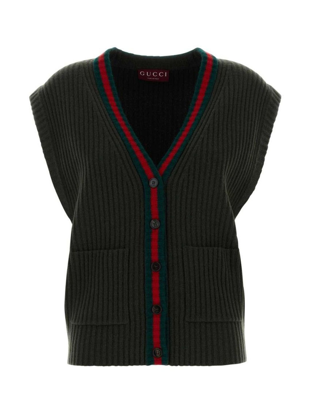 gucci Black V-Neck Sleeveless Sweater-picture-42