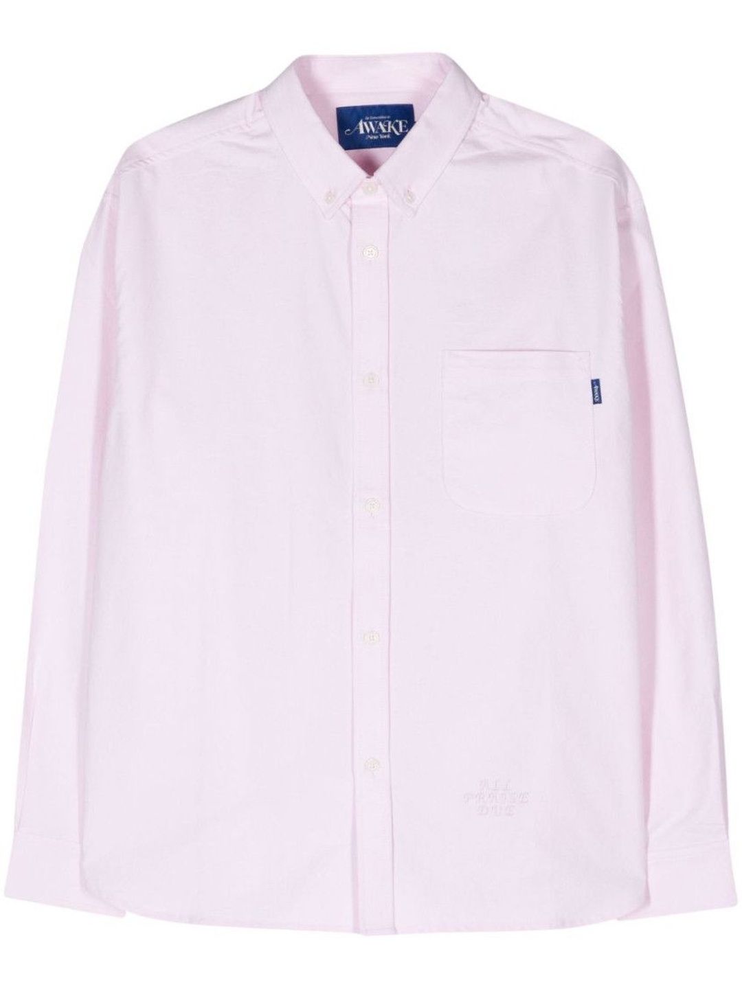 Awake Ny Light Pink Spread Collar Cotton Shirt-image-40