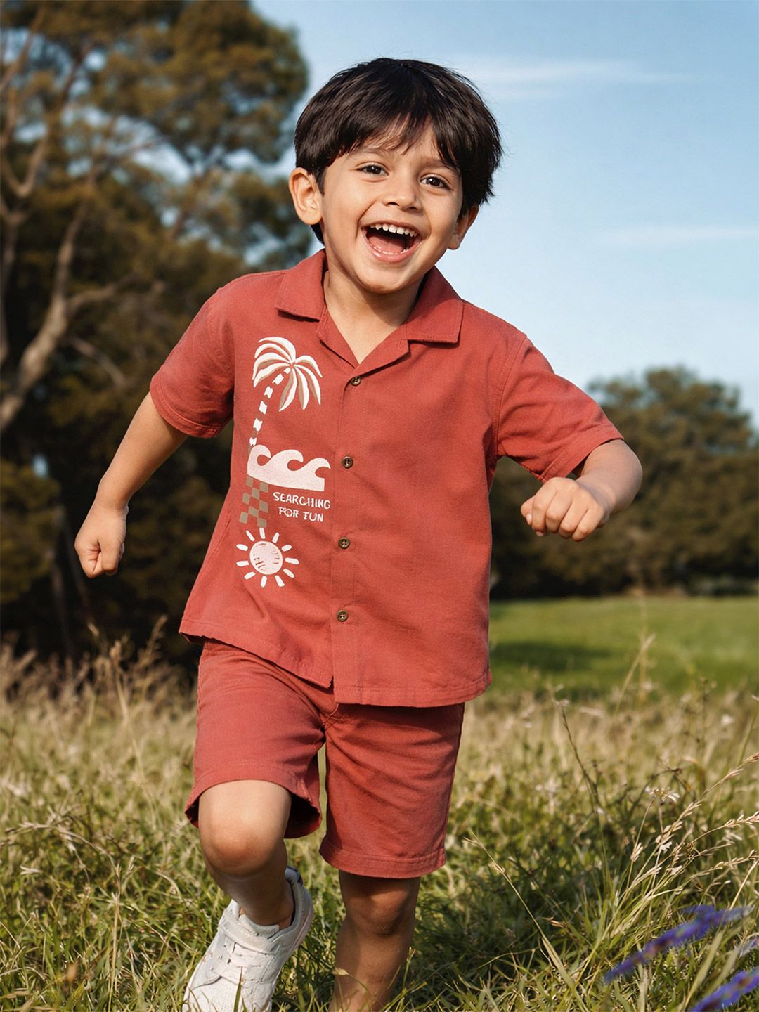 Somersault Boys Printed Shirt with Shorts-picture-36