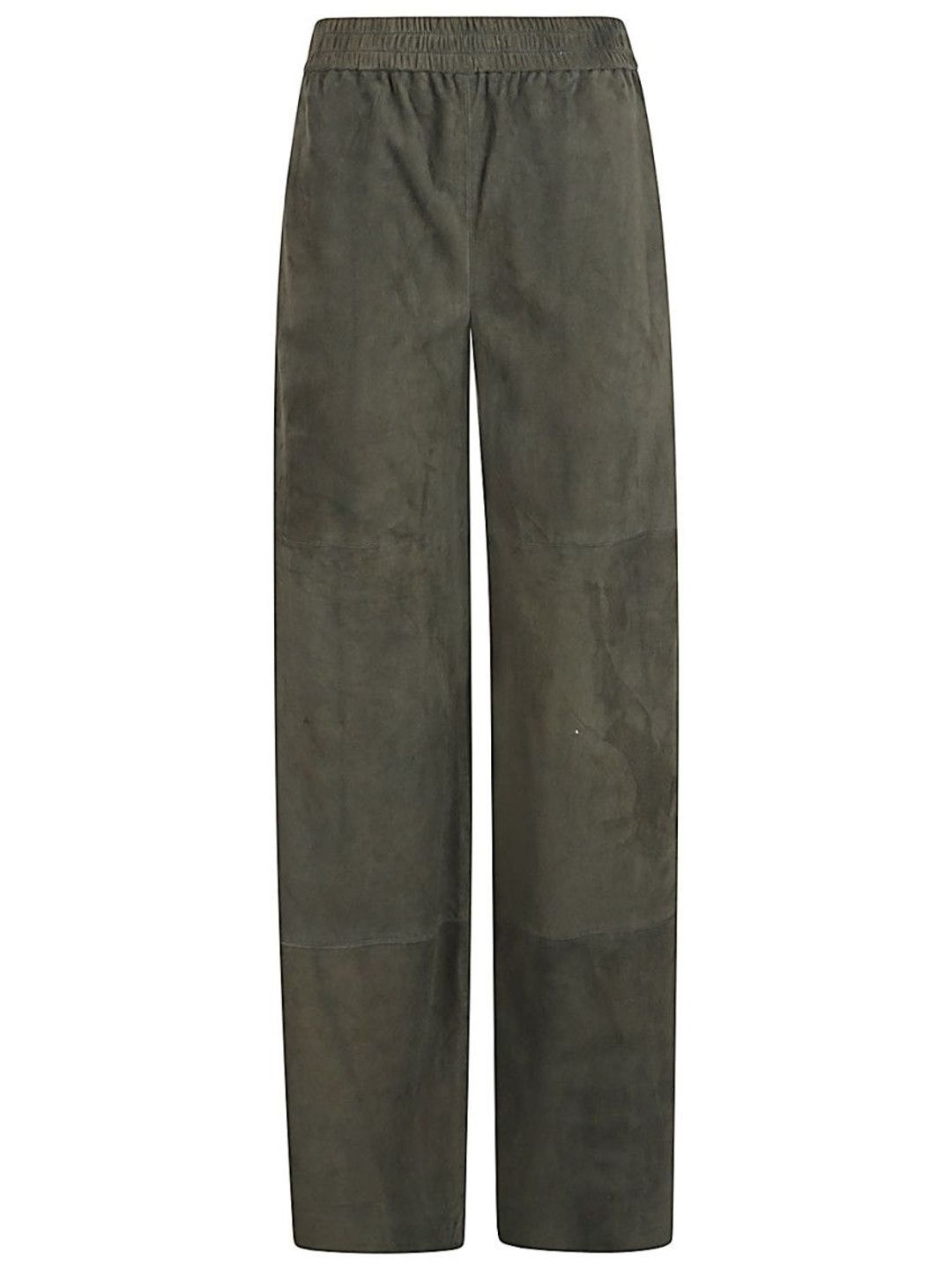 via masini 80 Dark Green Suede Leather Trousers-picture-41