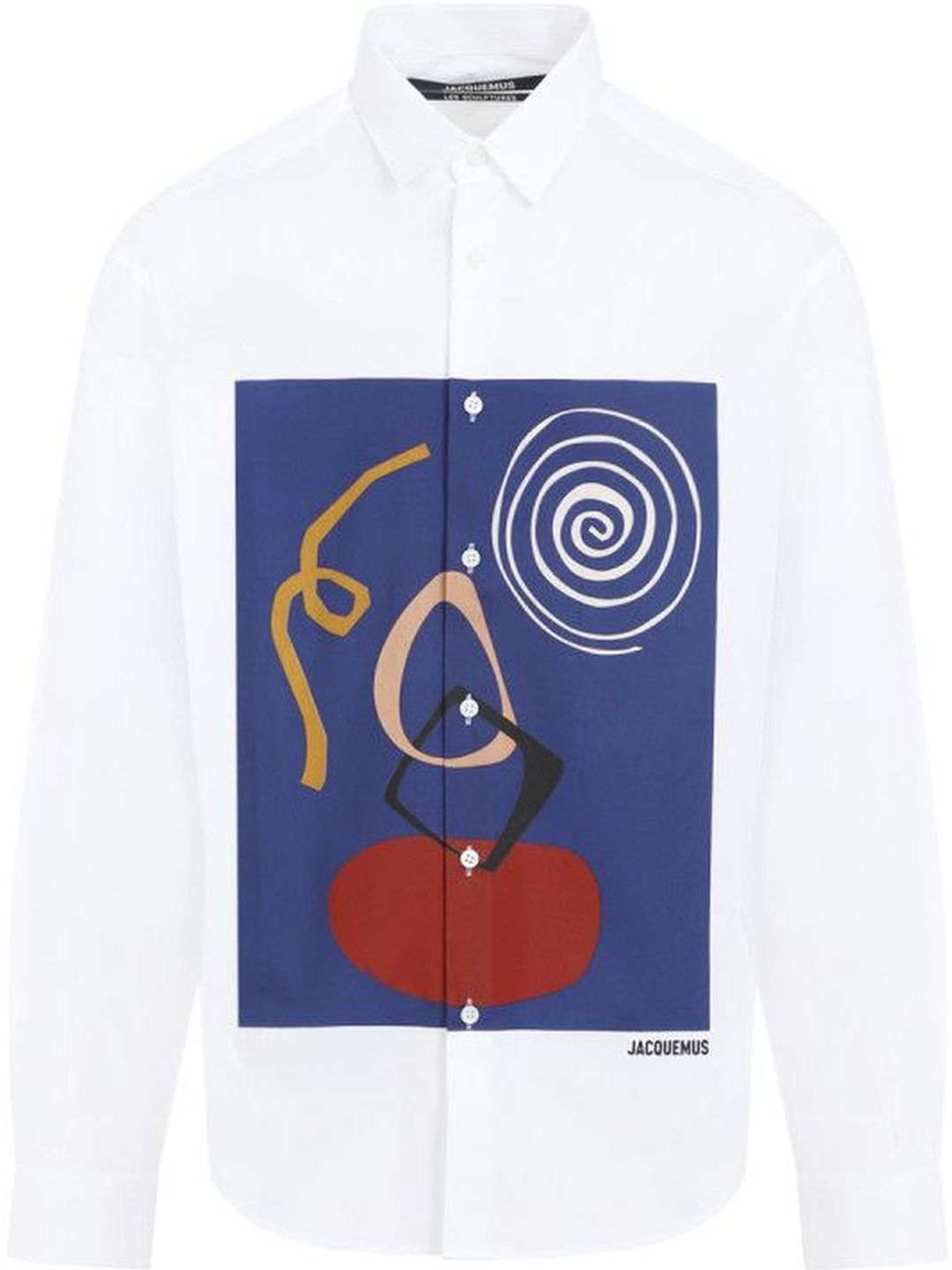 Jacquemus Graphic Printed Spread Collar Long Sleeves Cotton Shirt-picture-32
