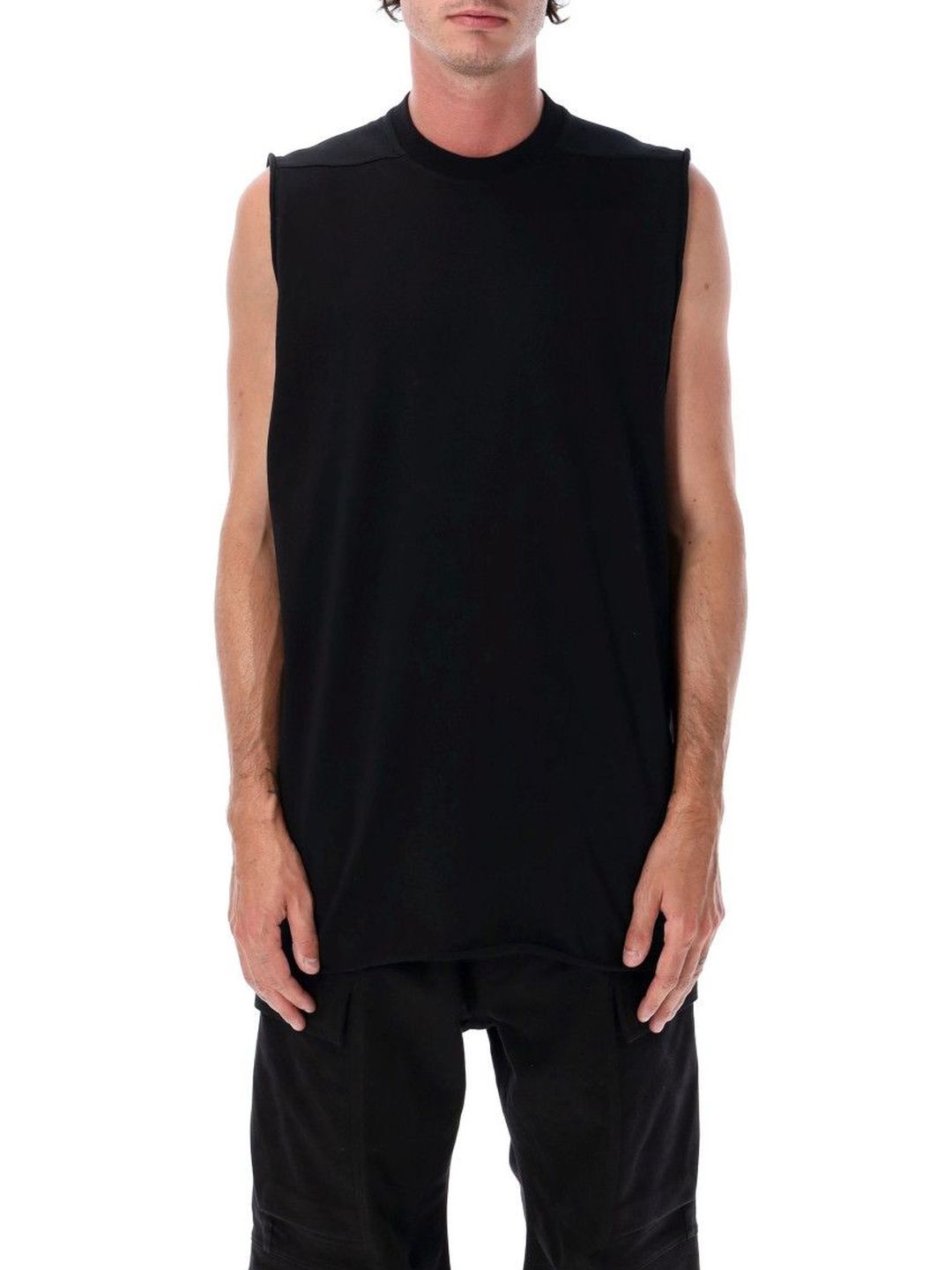 Rick Owens Black Crewneck Sleeveless T-Shirt-picture-17