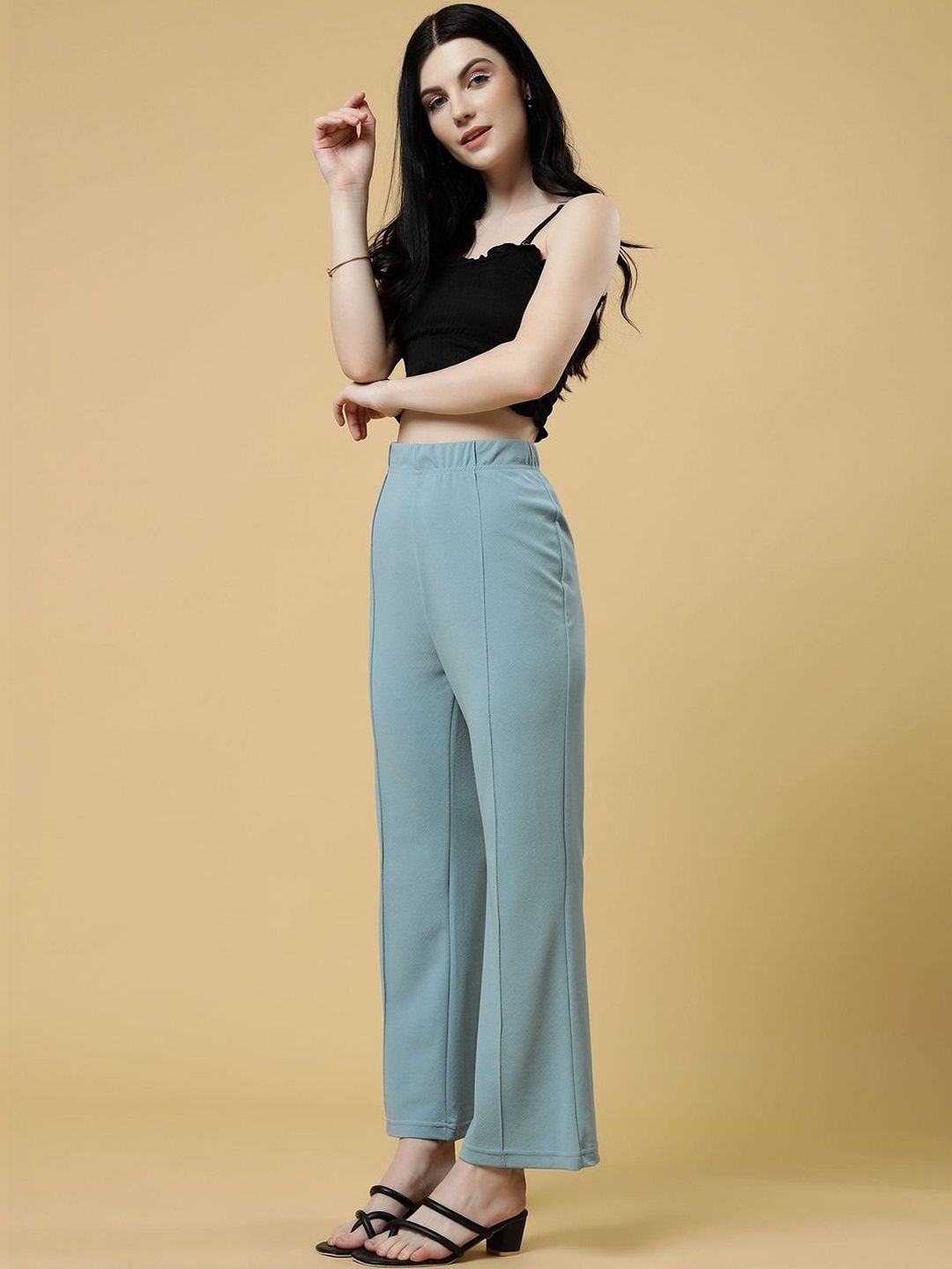 TWINS LADY Women Slim Fit High-Rise Trousers-picture-22