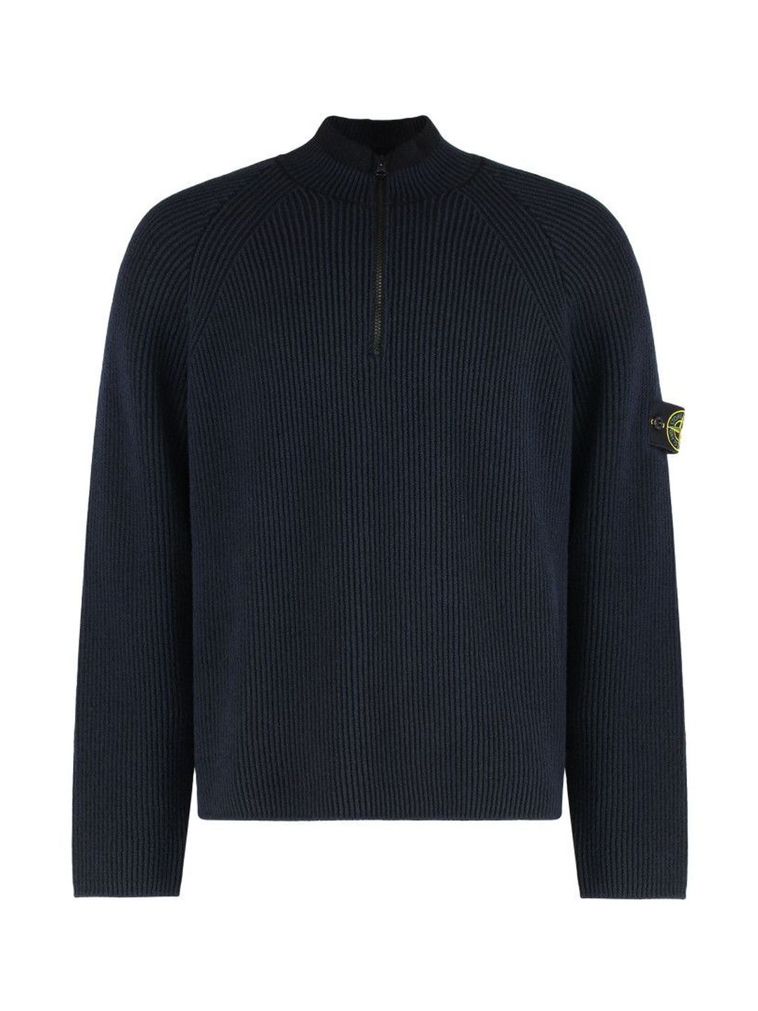stone island Blue Half-Zip Logo Sweater-picture-13