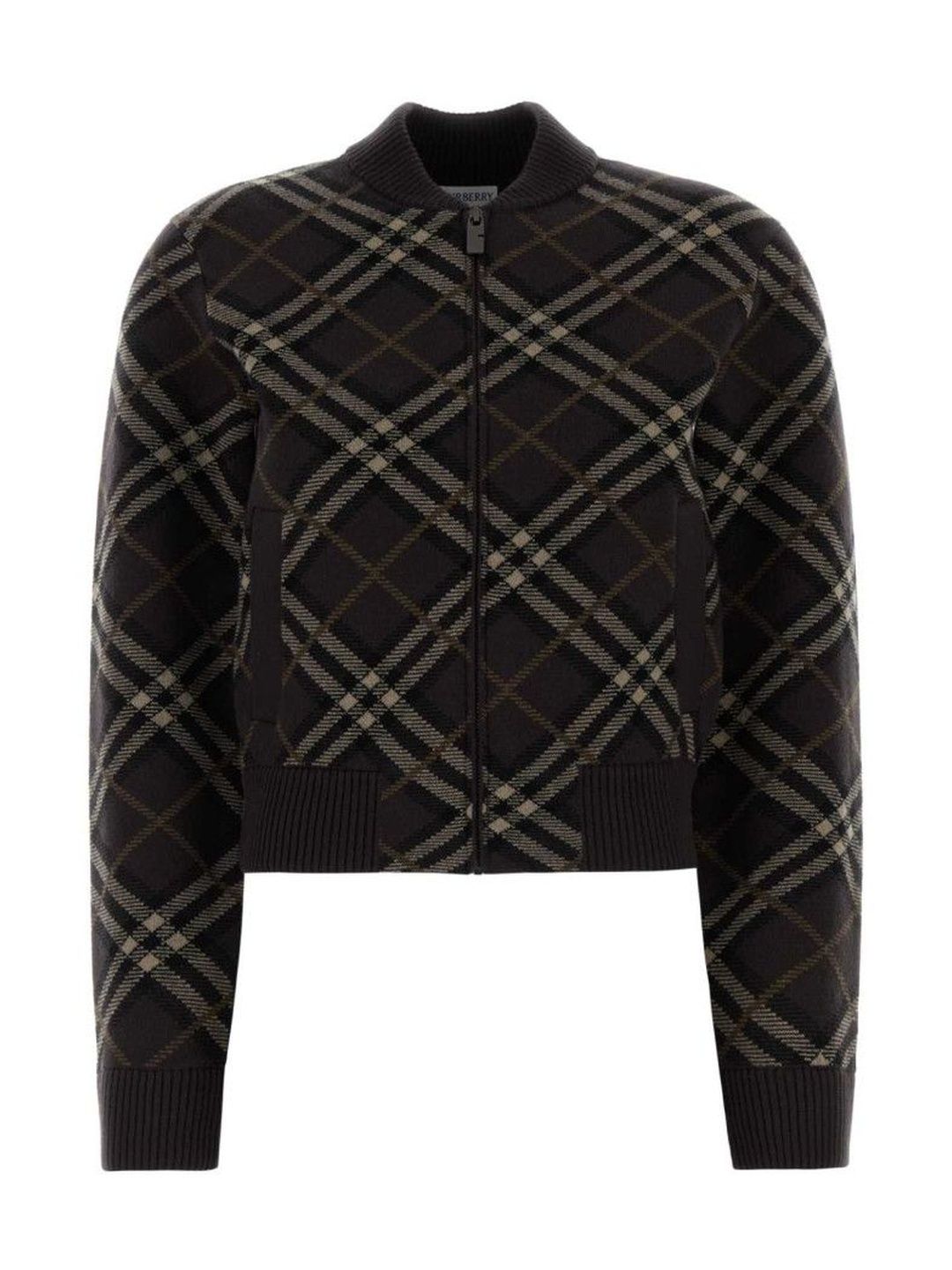 burberry Brown Check Print Cardigan-picture-43