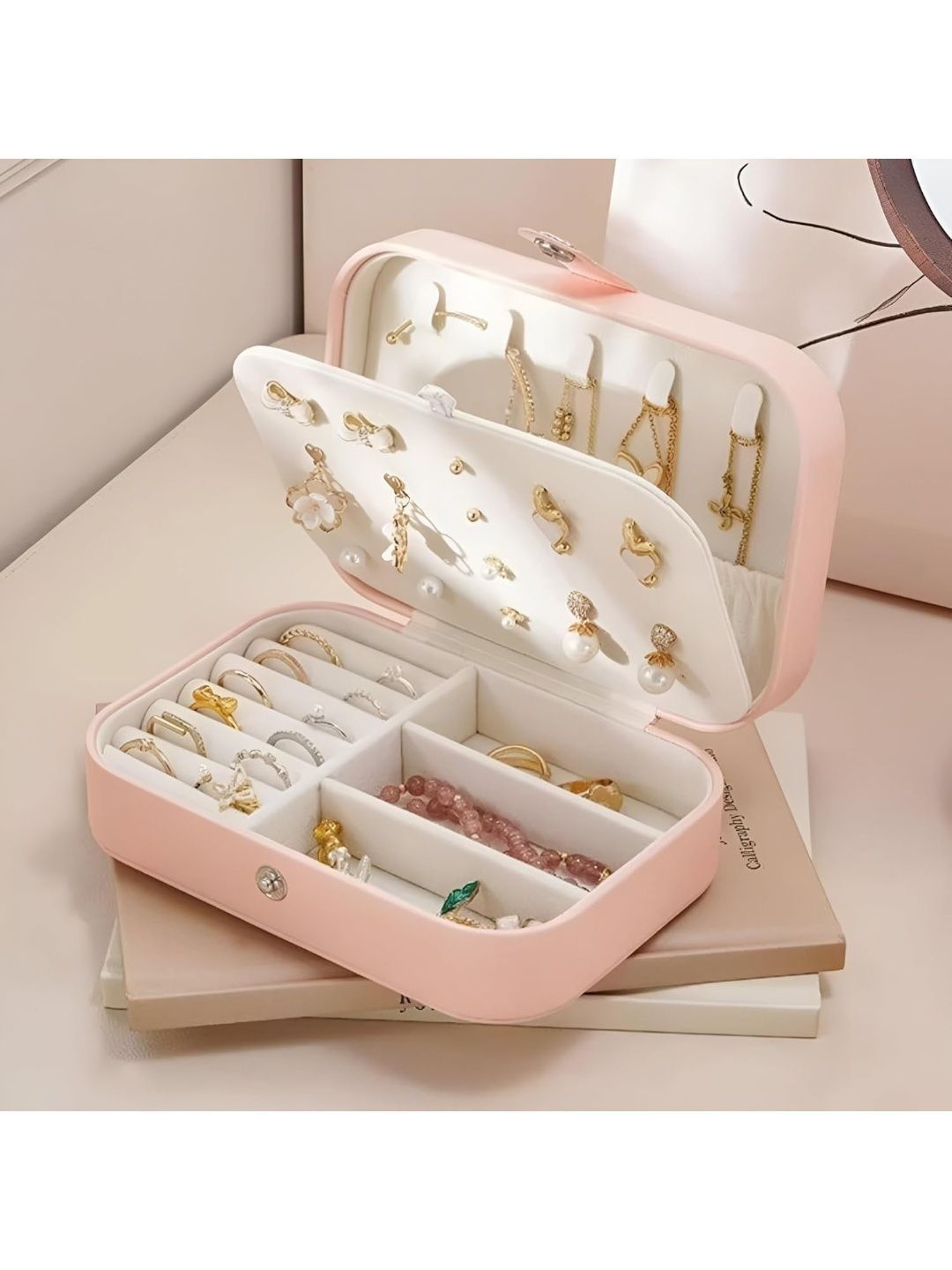 ECOBSY Pink Set of 1 Regular Jewellery Organiser Organisers-picture-21