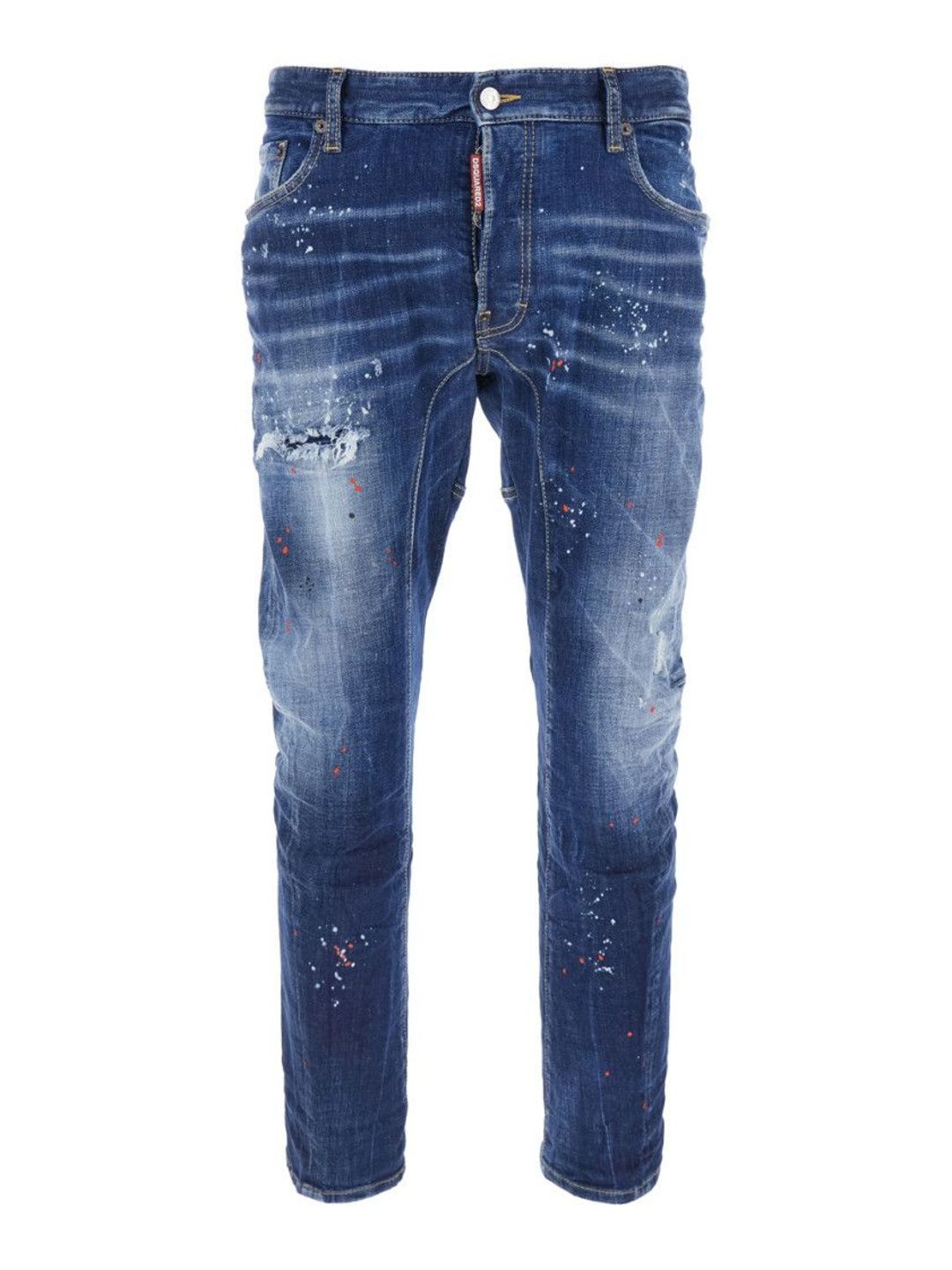 dsquared2 Blue Regular Fit Ripped Jeans-picture-19