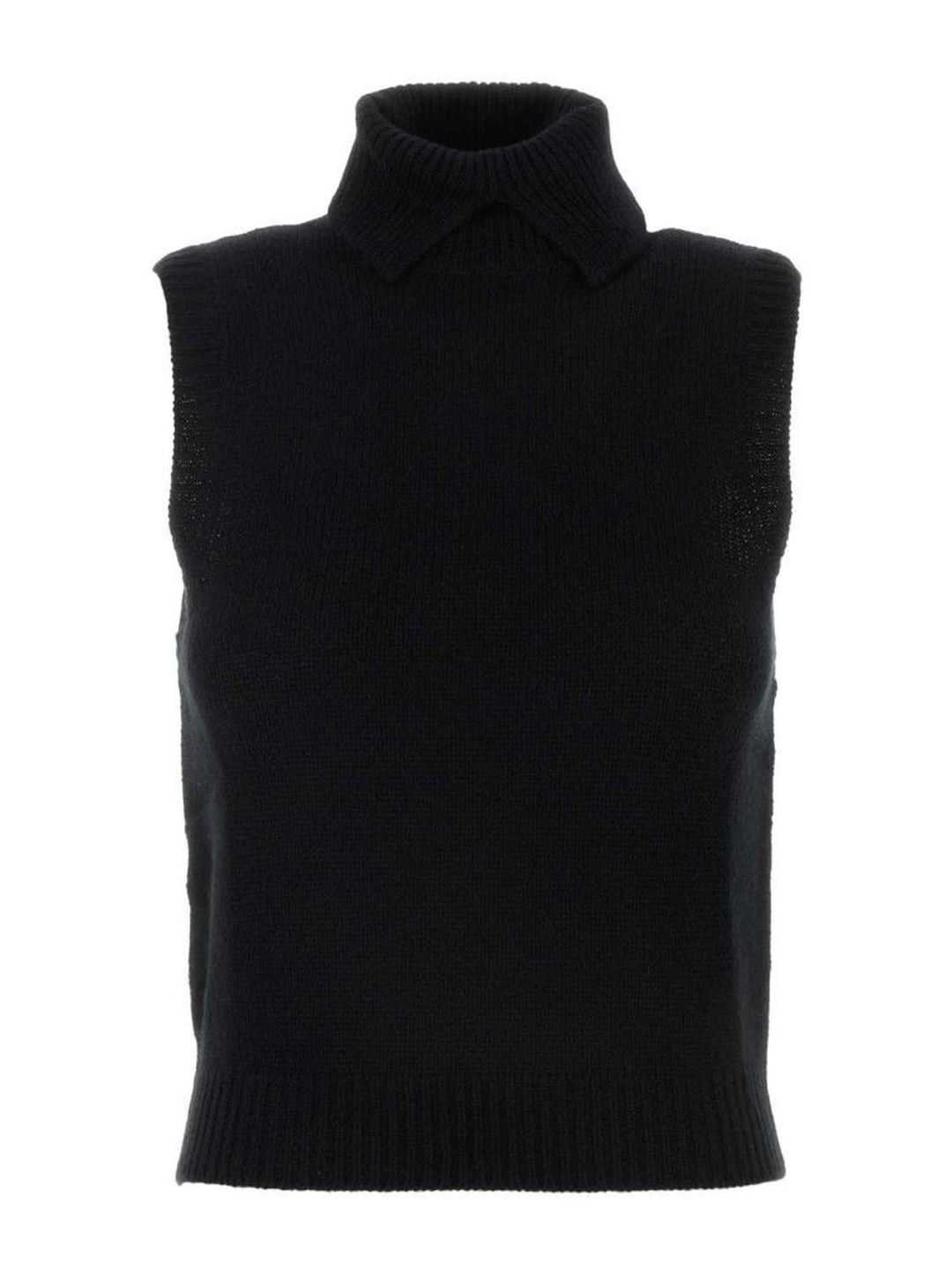Prada Black Cashmere High Neck Sleeveless Top-picture-20
