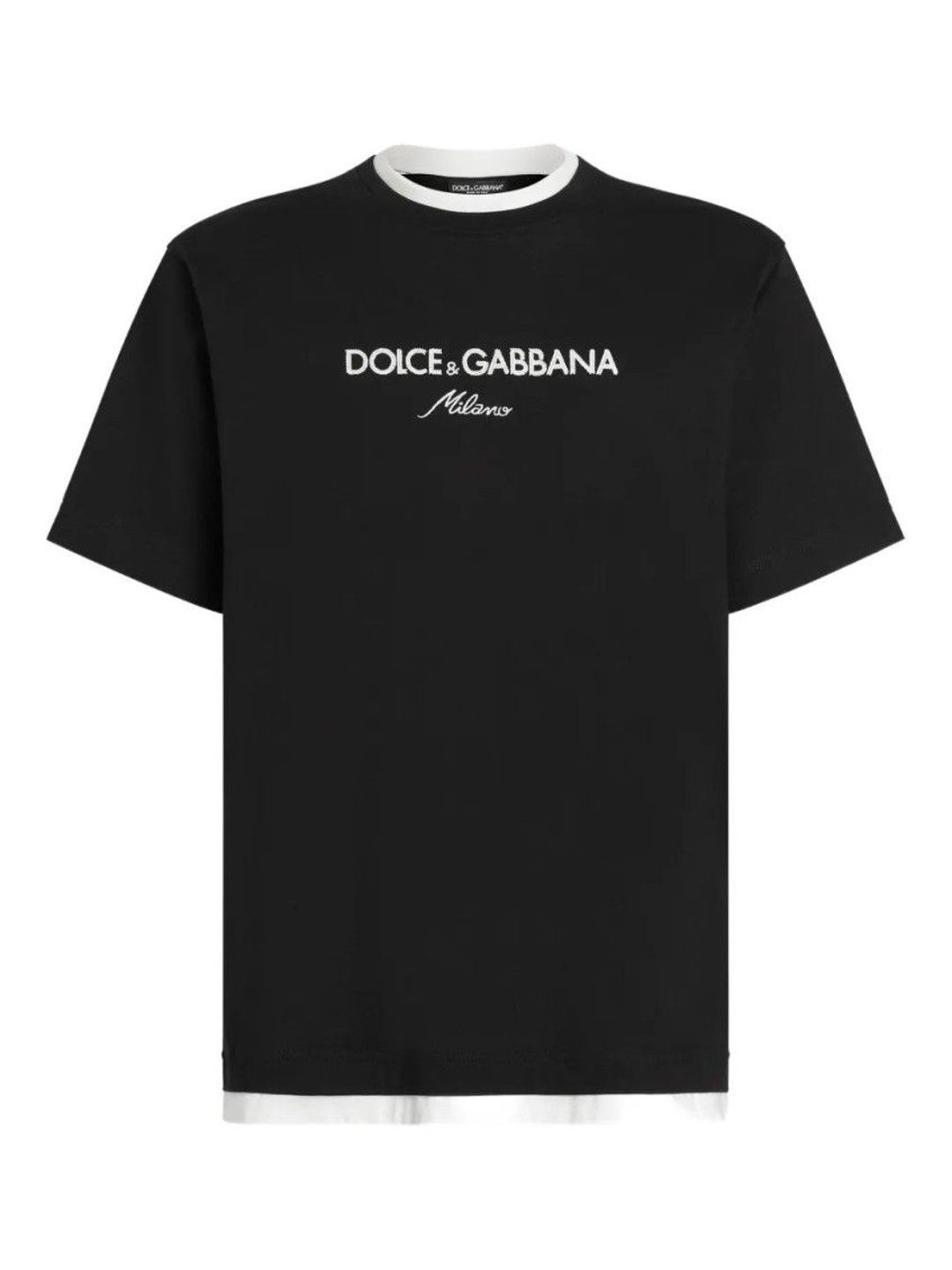 dolce & gabbana Black Logo Embroidered T-Shirt-picture-43