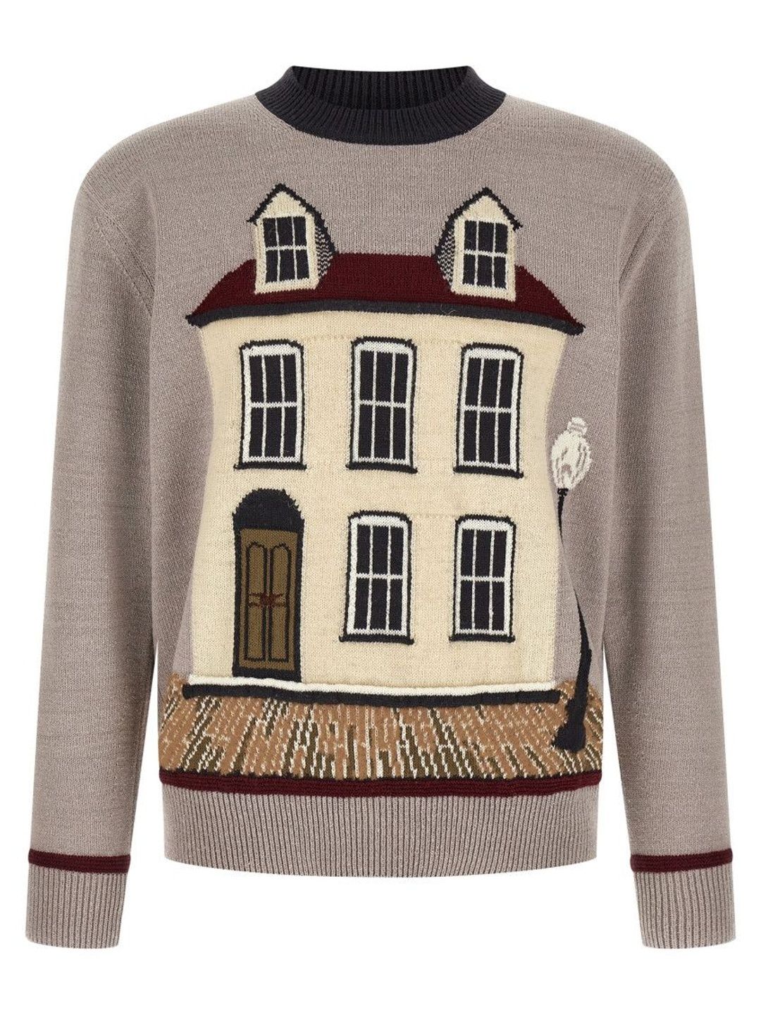 junya watanabe Grey Jacquard Sweater-picture-46