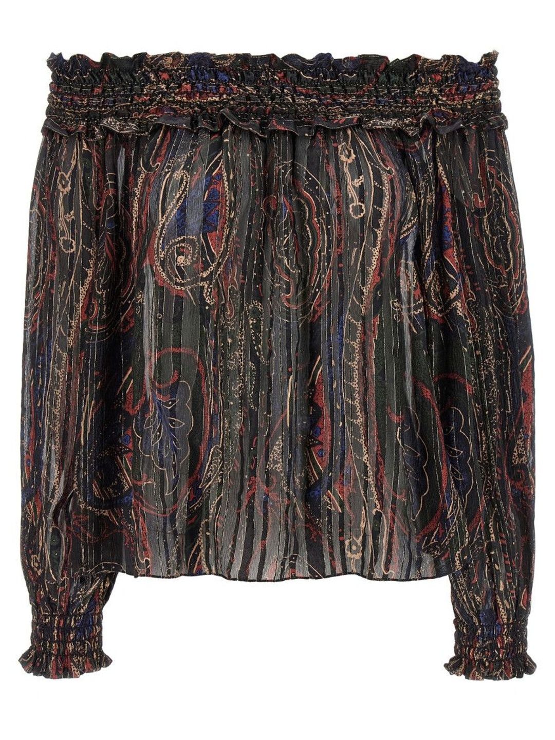 saint laurent Multicolor Smock stitch blouse-picture-30