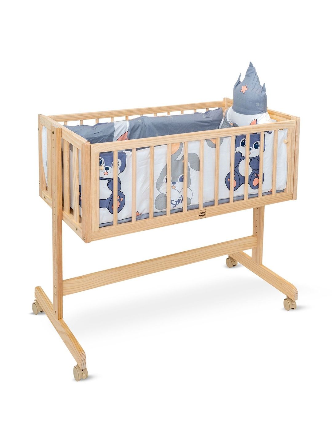 MeeMee Brown Wooden Cradle-image-39