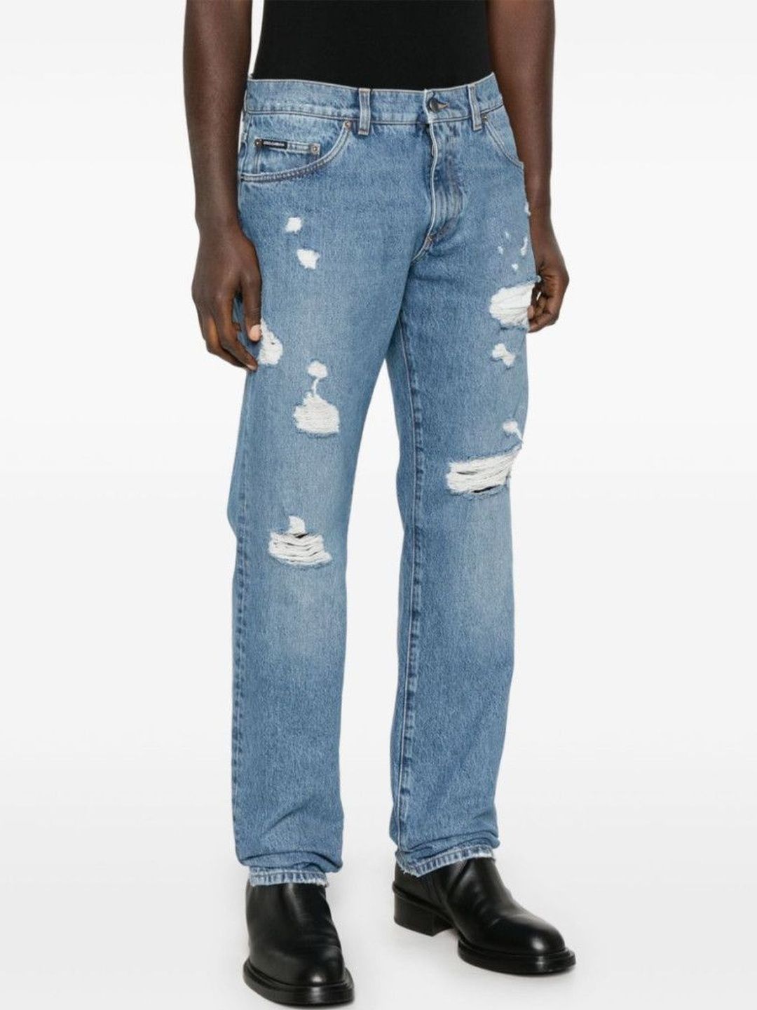 dolce & gabbana Blue Distressed Jeans-picture-53