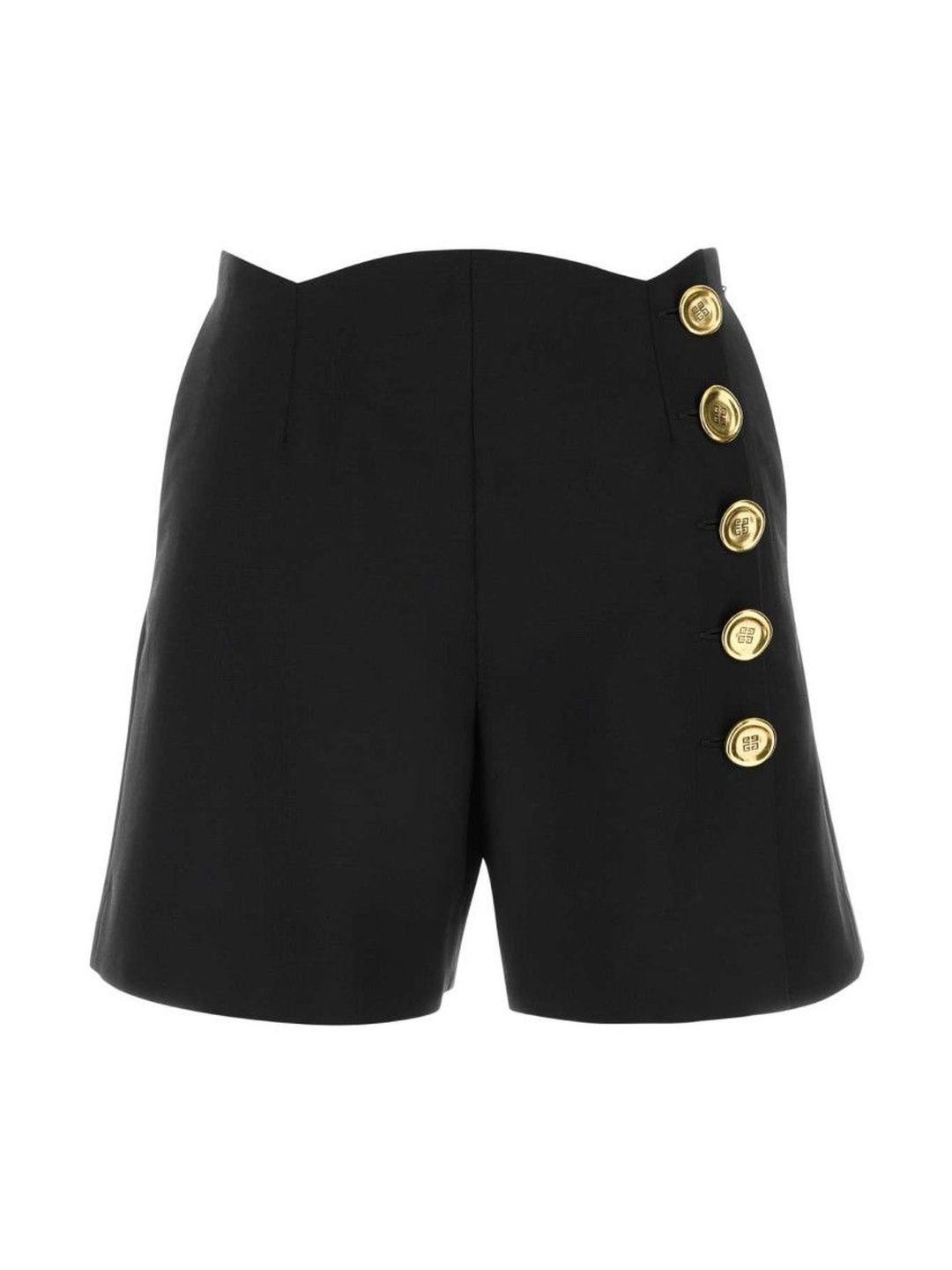 givenchy Black Scalloped Shorts-picture-18