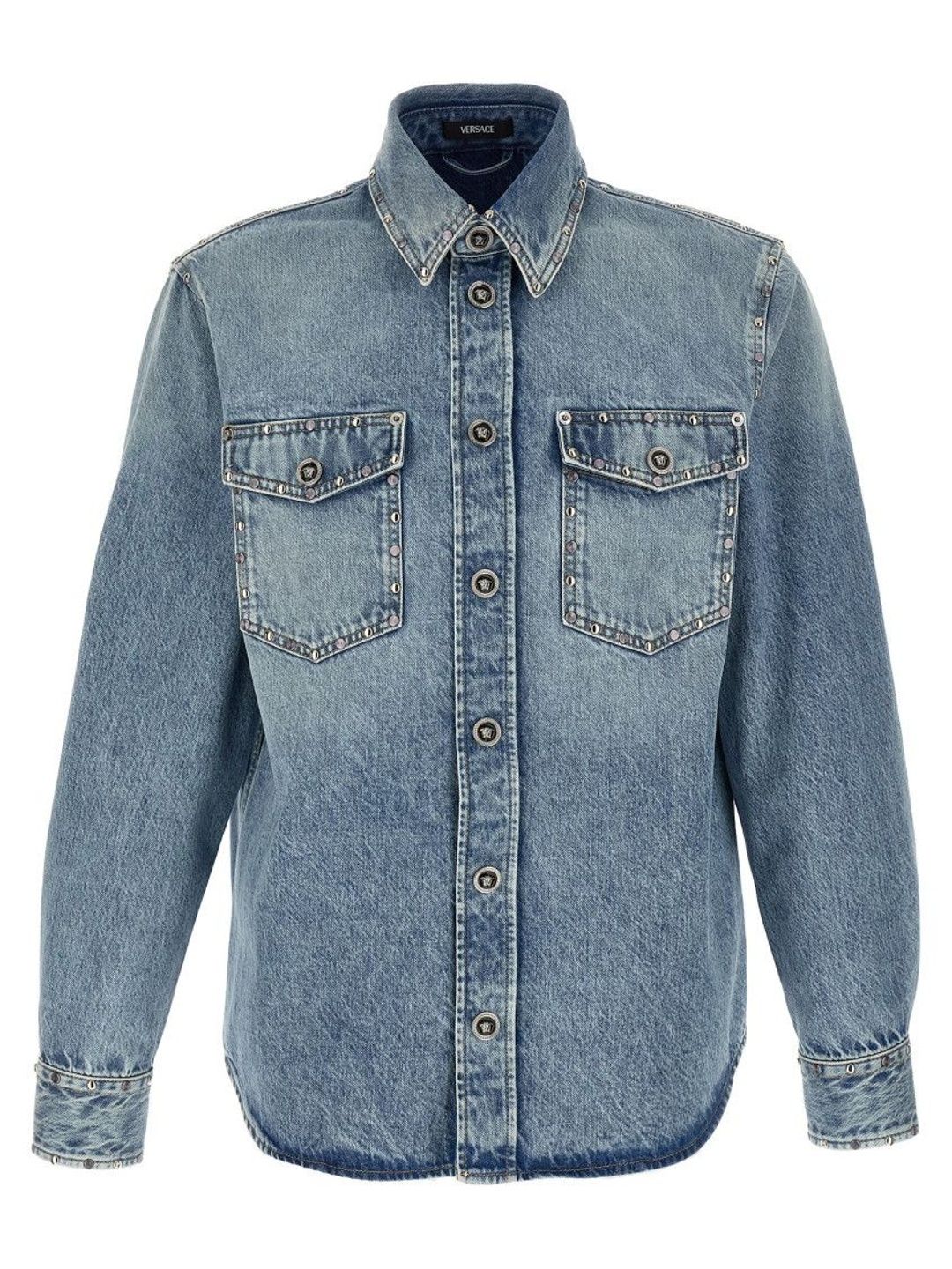 Versace Light Blue Medusa Shirt-image-2