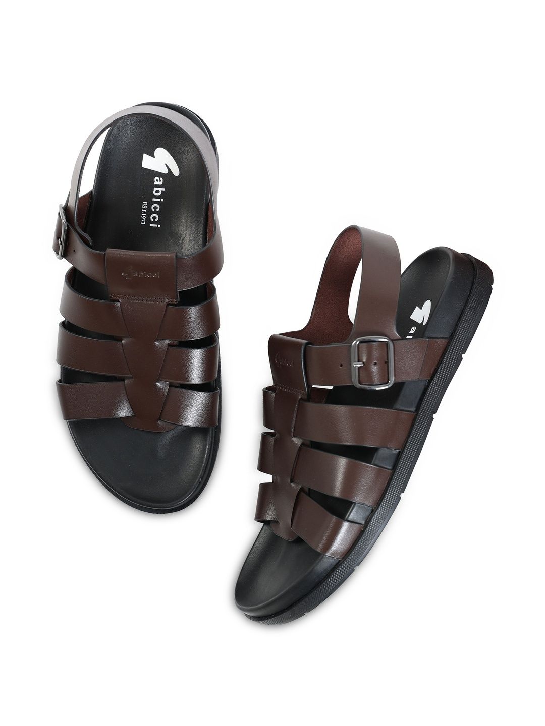 GABICCI Men Leather Gladiators Sandals-image-4