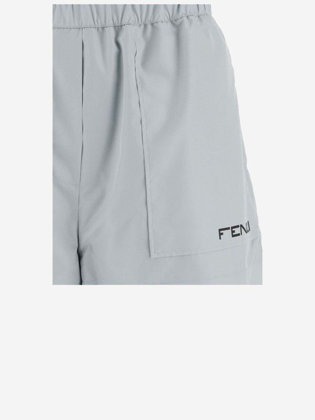 fendi Light Blue Logo Shorts-picture-46