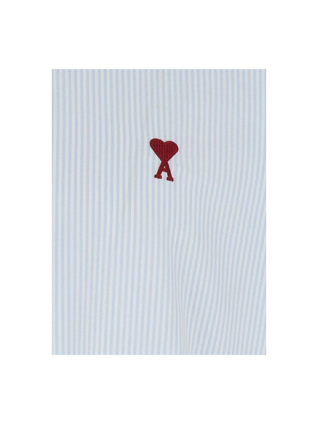 Ami Paris Light Blue Embroidered Logo Shirt-picture-34