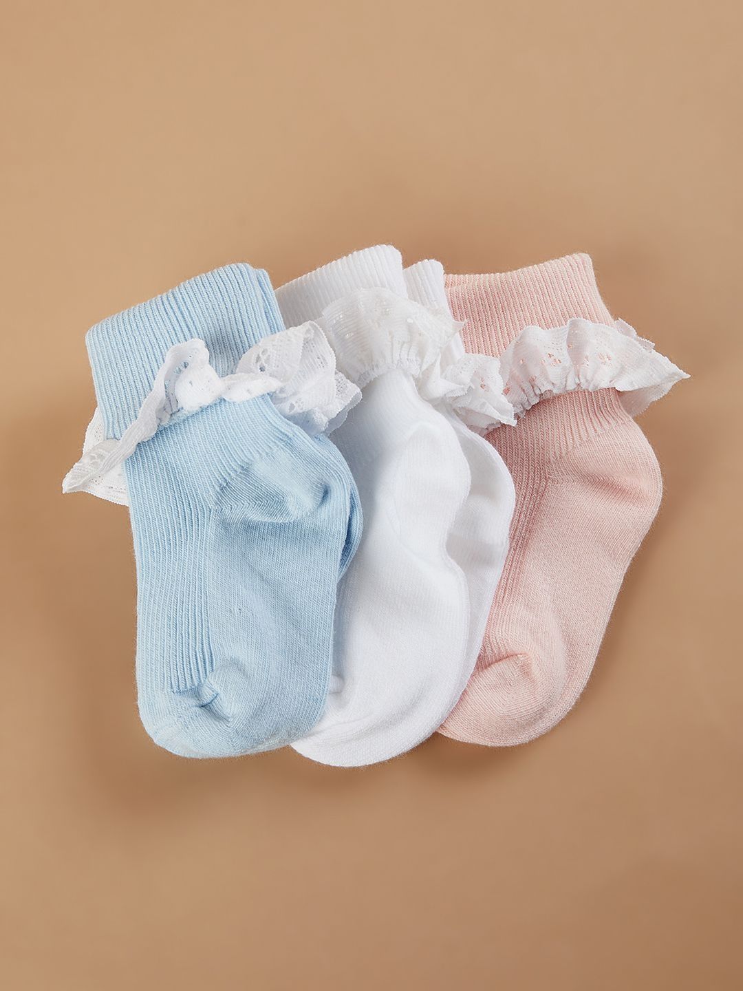 Fame Forever by Lifestyle Girls Pack of 3 Cotton Blend Ankle Length Socks-picture-27