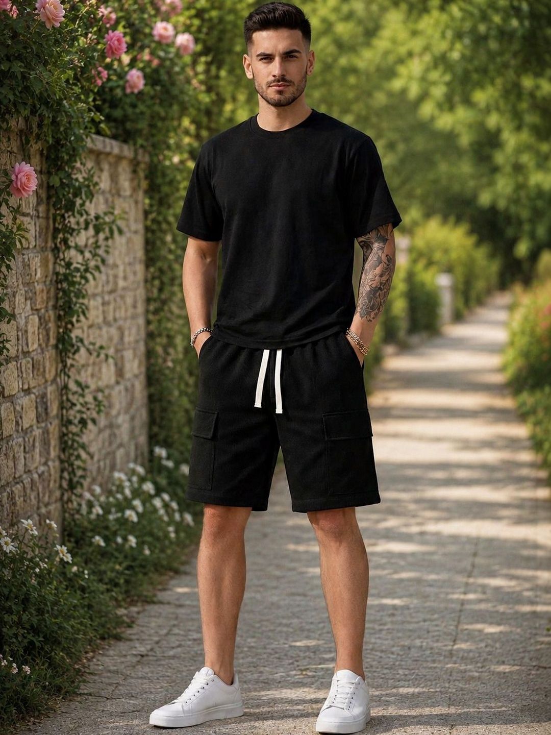 Moda Rapido Men Running Cargo Shorts-picture-32