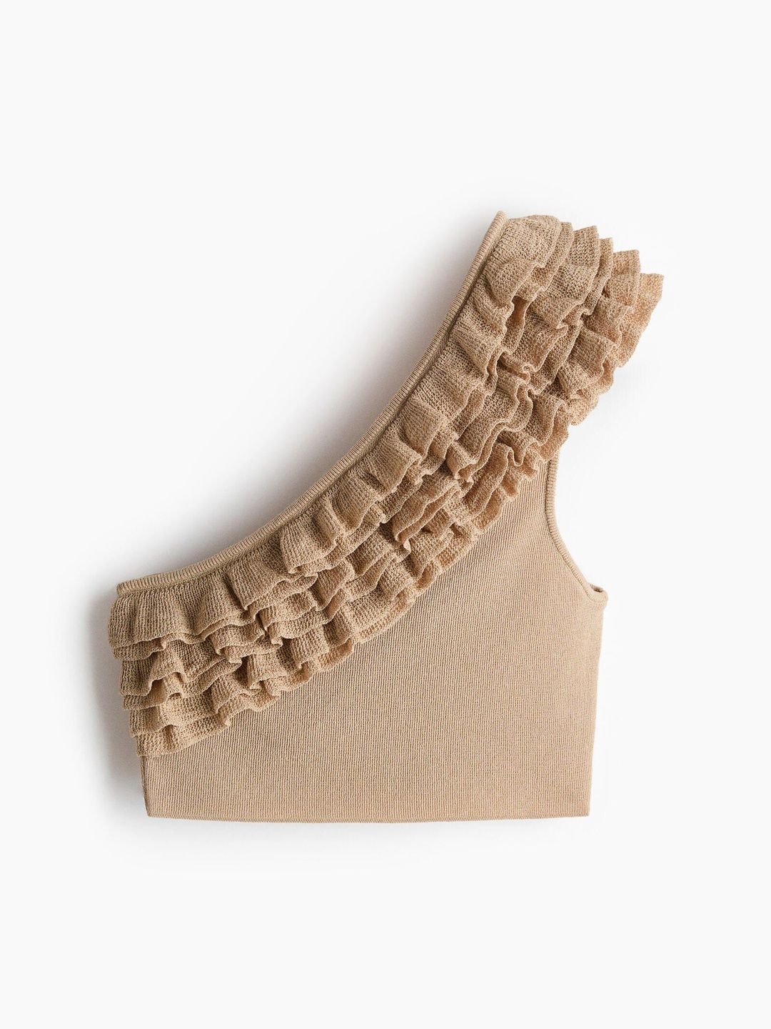 H&M Ruffled One-shoulder Crop Top-picture-39