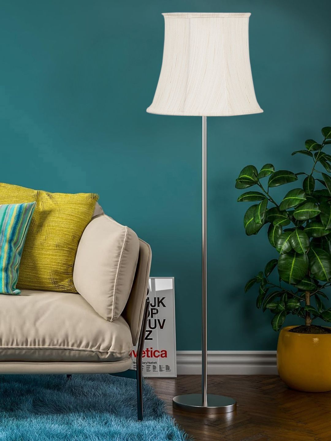 Myntra Elegant Homes Off-White Steel Floor Lamp-image-47