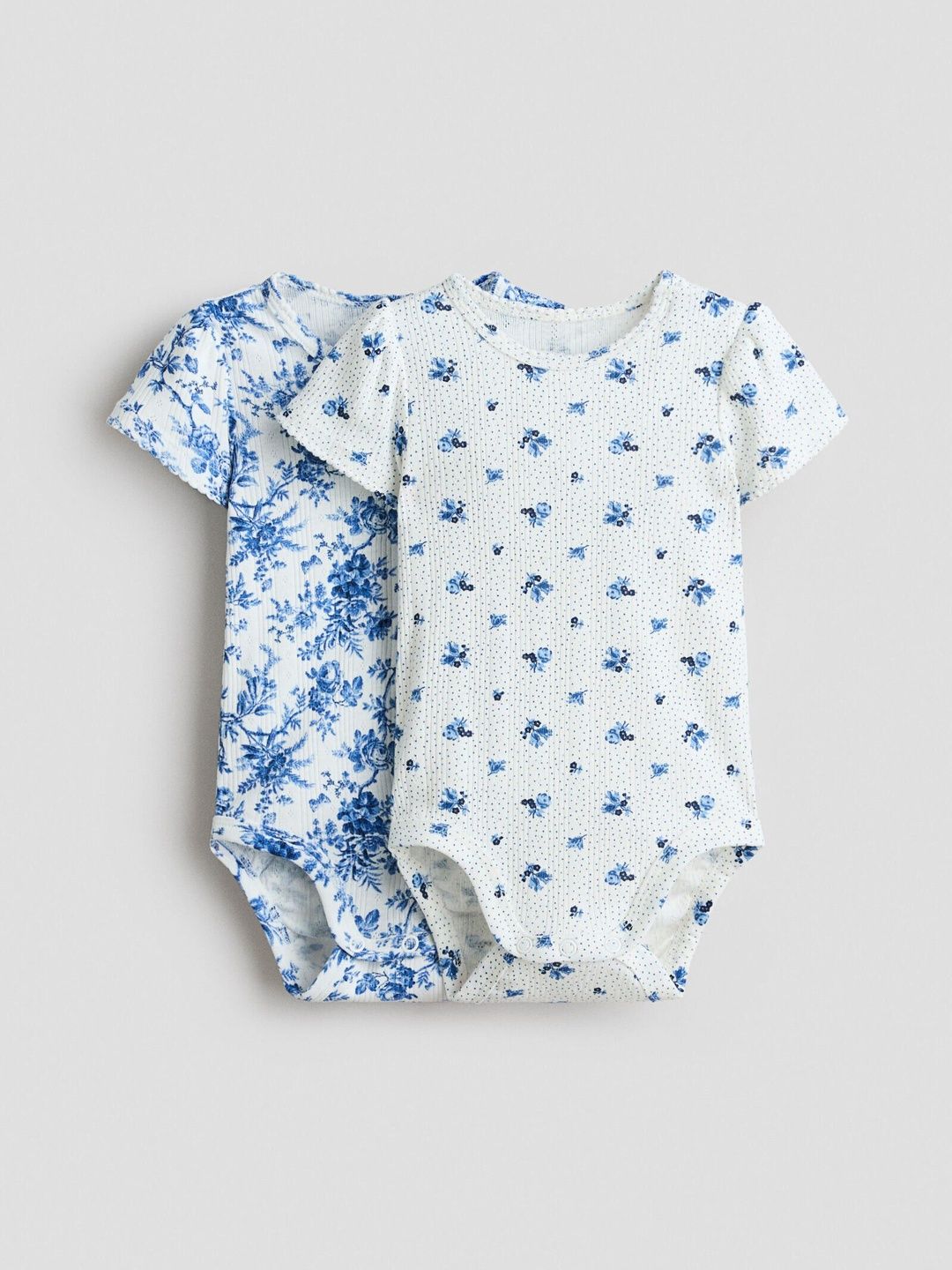 H&M 2-Pack Floral-Print Pointelle Bodysuits-picture-43