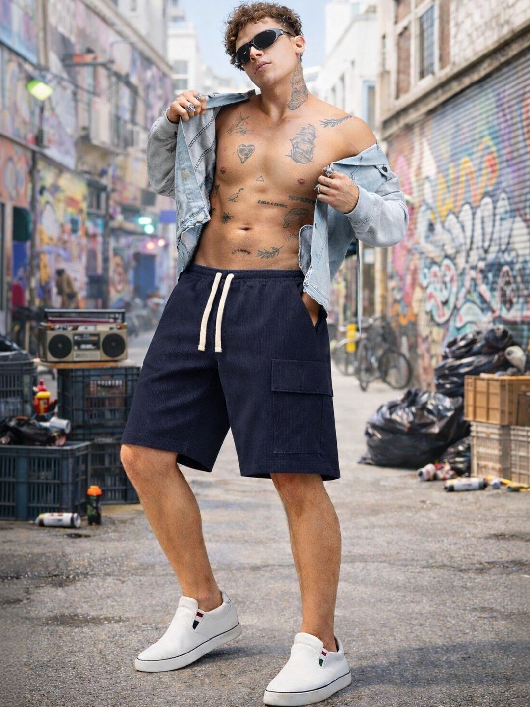 Moda Rapido Men Running Cargo Shorts-picture-31