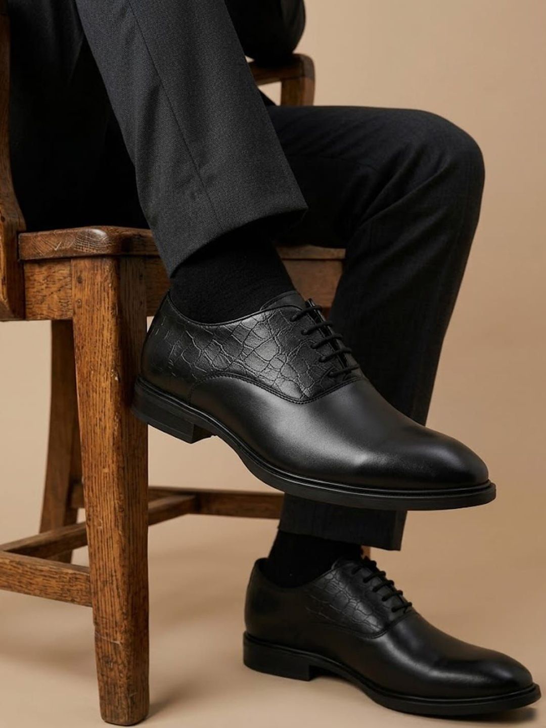House of Pataudi Men Leather Formal Shoes-image-42