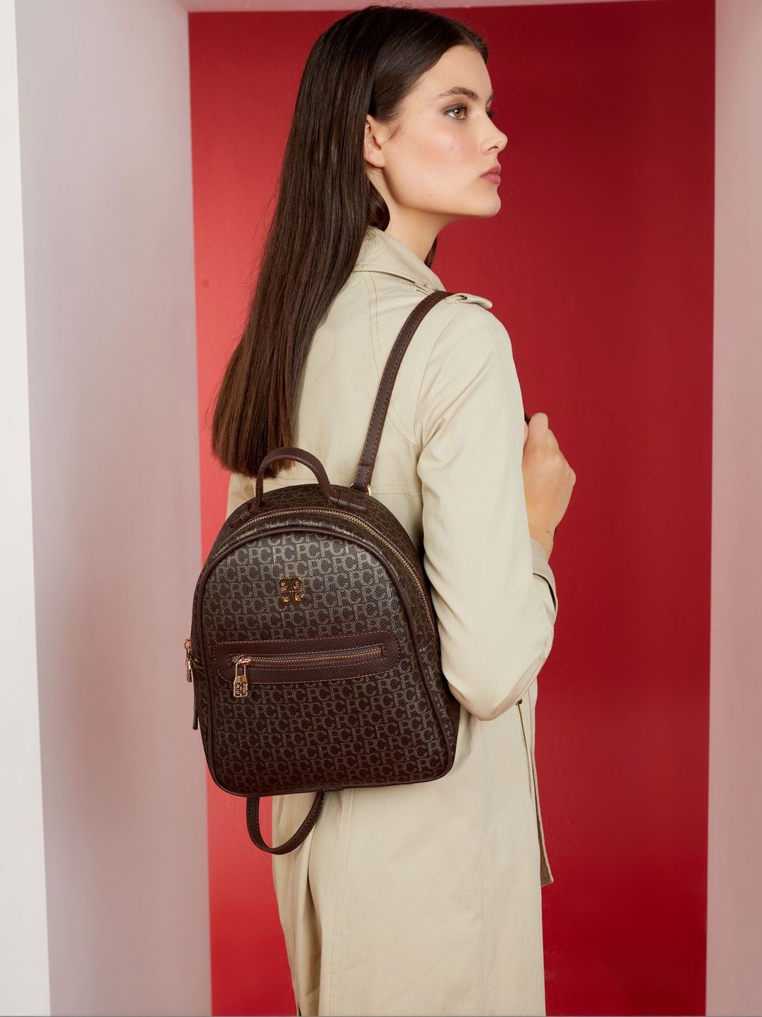 Pierre Cardin Paris Women Brand Logo Backpack-picture-28