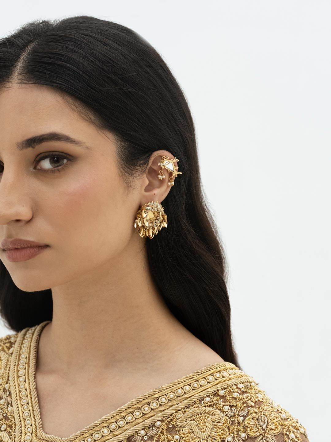 Amama Set of 4 Gold Plated Earstack Earrings-picture-49