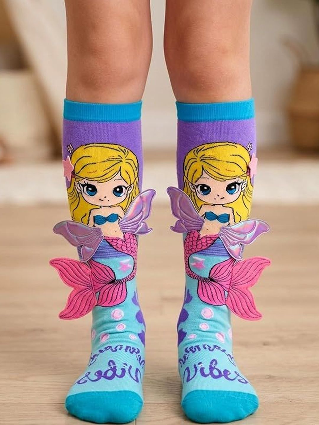 Eleg & Stilance Unisex Kids Cotton Assorted Patterned Knee Length Socks-picture-47