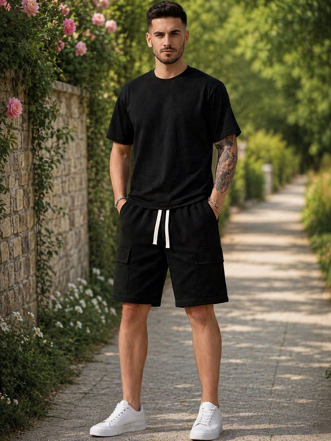 R.Code by The Roadster Life Co. Men Running Cargo Shorts-picture-26