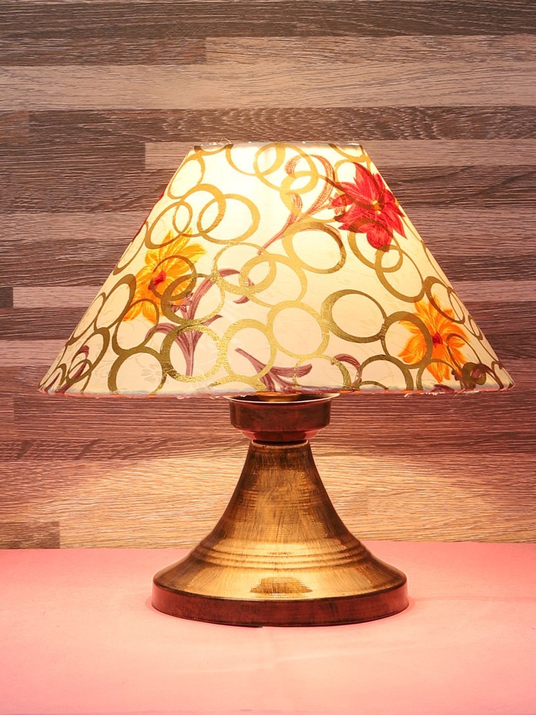 BrightDaisy Multicoloured Printed Metal Frusturical Shaped Table Lamp-image-25