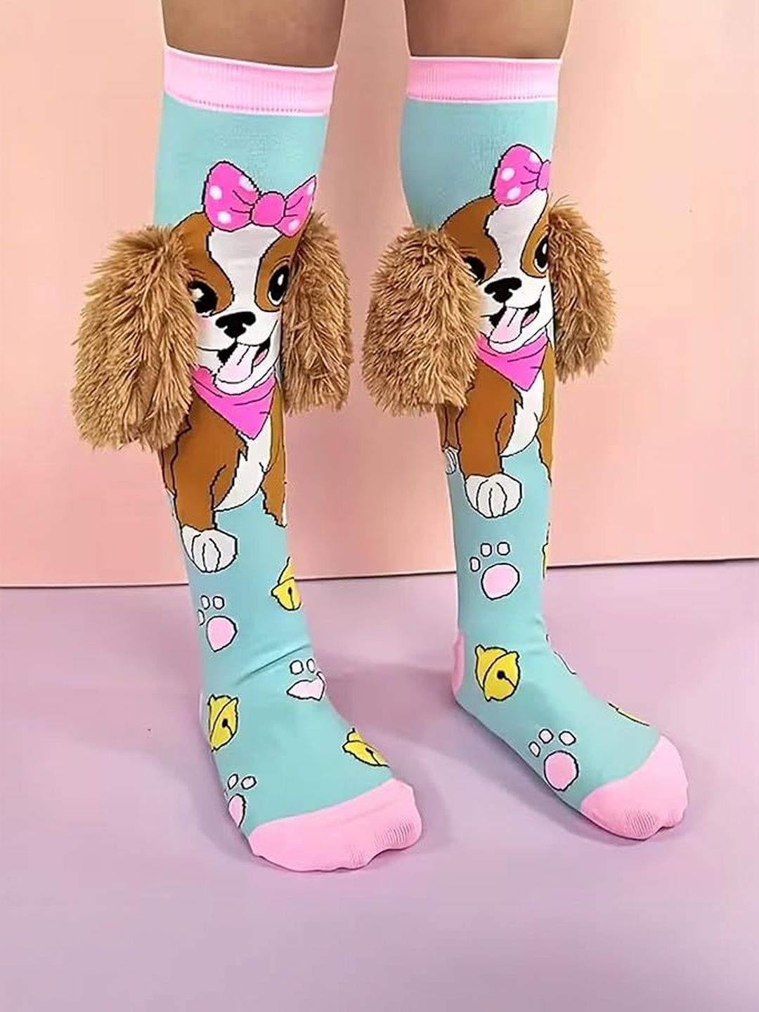 Eleg & Stilance Unisex Kids Cotton Assorted Patterned Knee Length Socks-picture-41