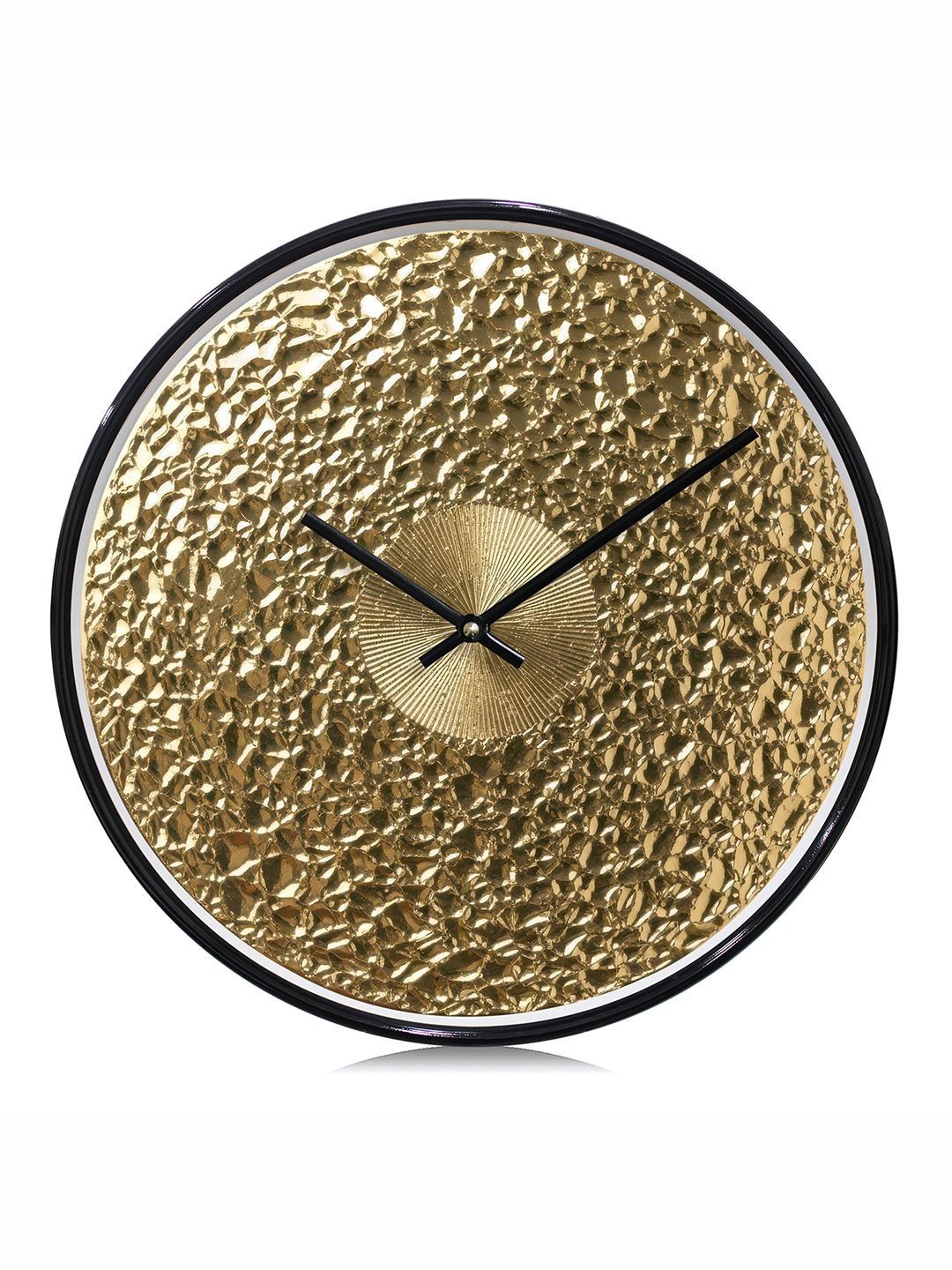 RANDOM Multicoloured & Gold-Toned Textured Contemporary Wall Clock-picture-44