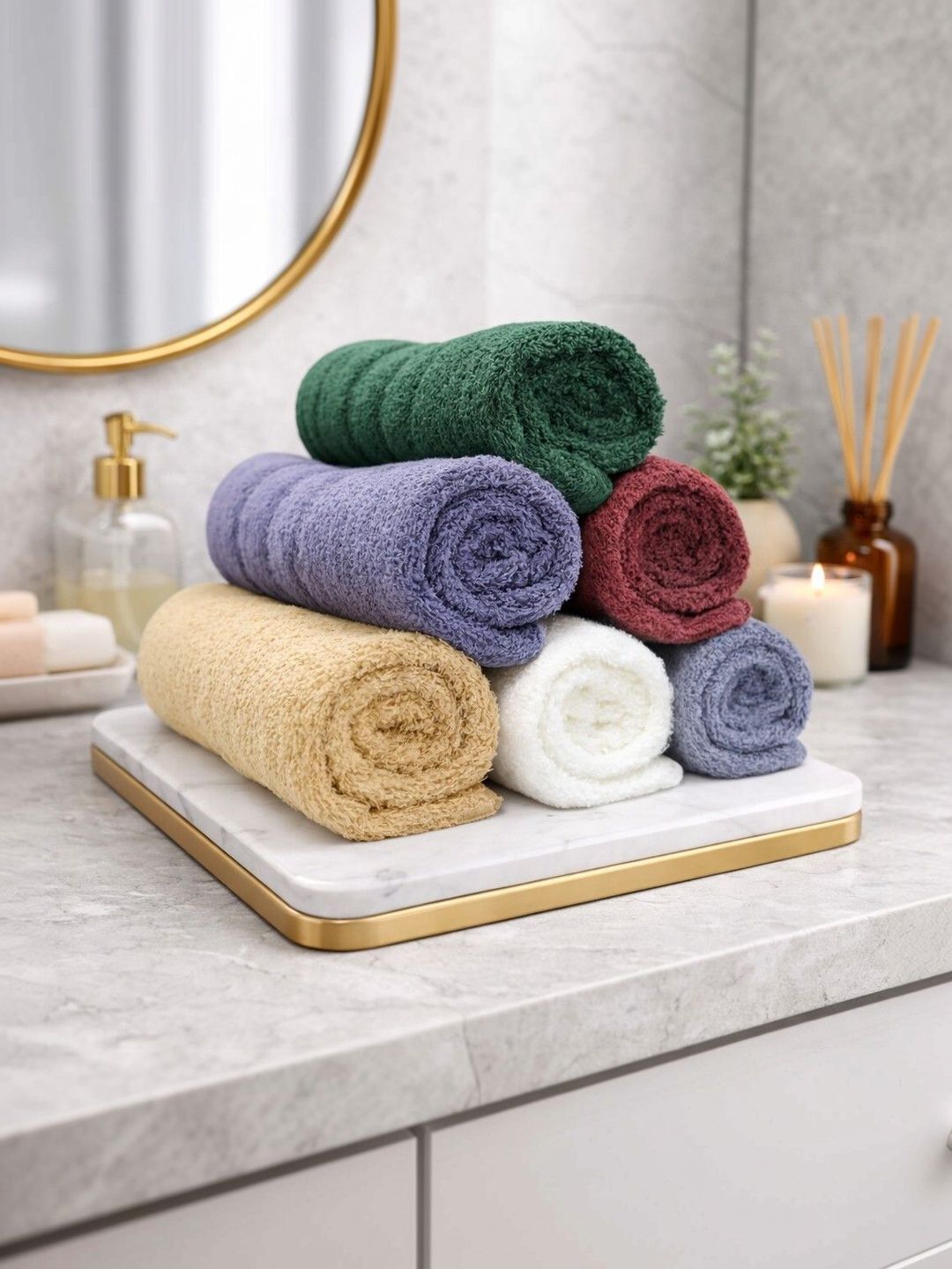 CasPure 6-Pcs Grey Cotton 500 GSM Face Towels-image-13