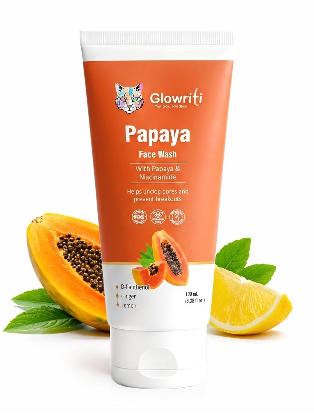 GLOWRITI Papaya Deep Cleanse Face Wash - 100 ml-image-31