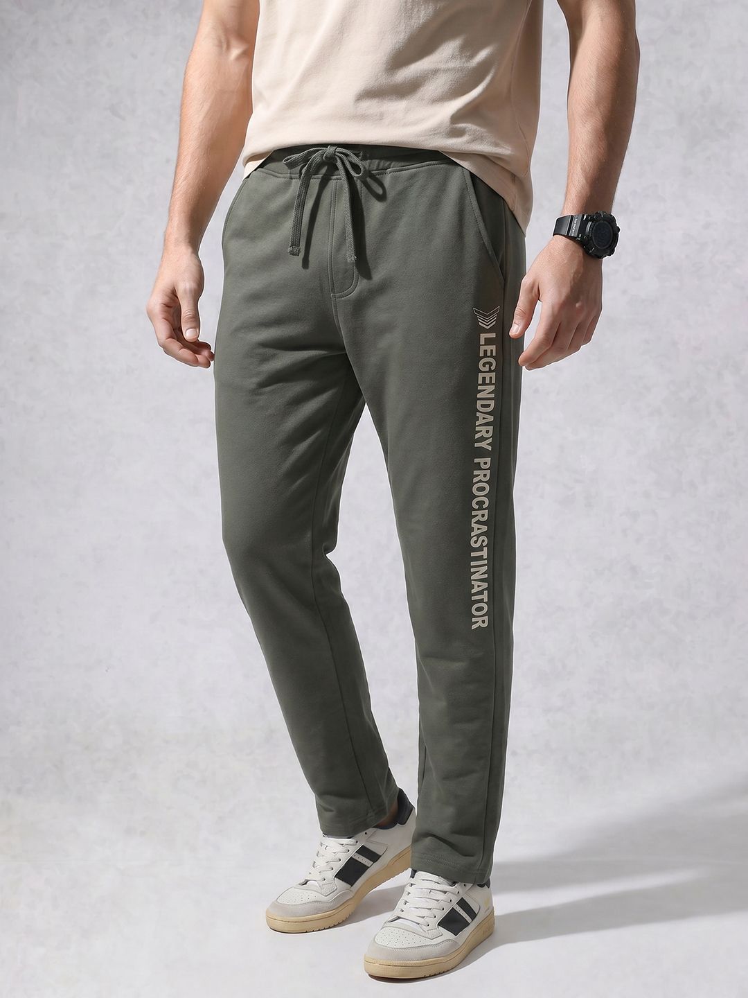WROGN Men Typography Printed Track Pants-image-22