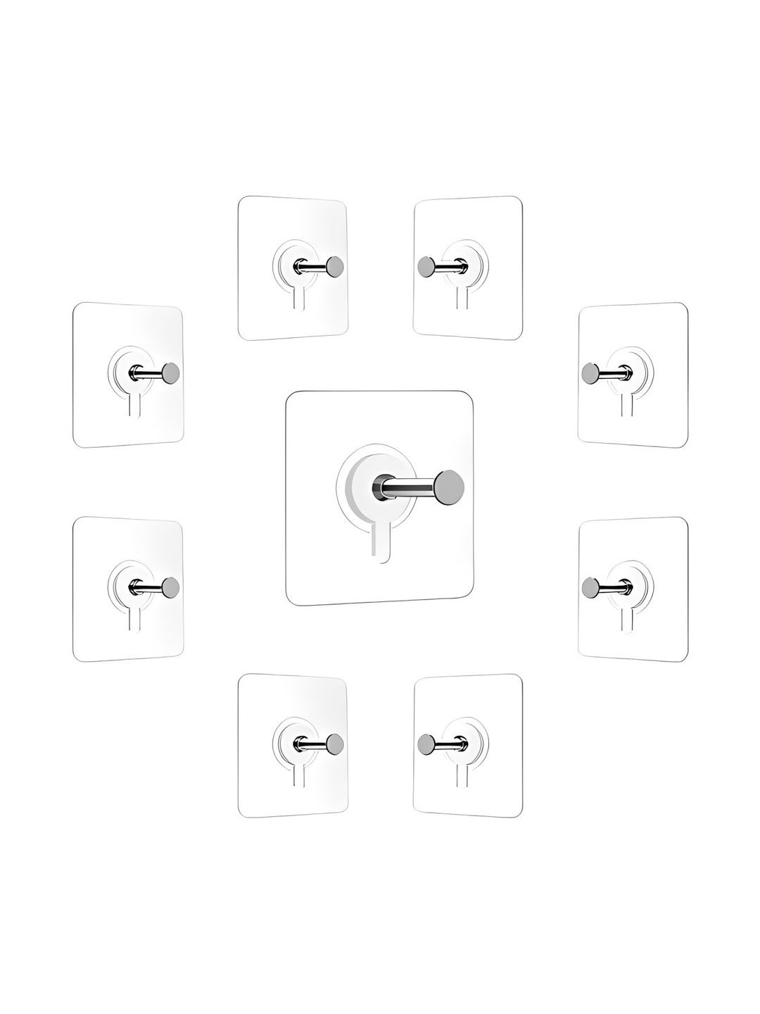 JAY GATRAD Seller Transparent Reusable Adhesive Wall Hooks-picture-36