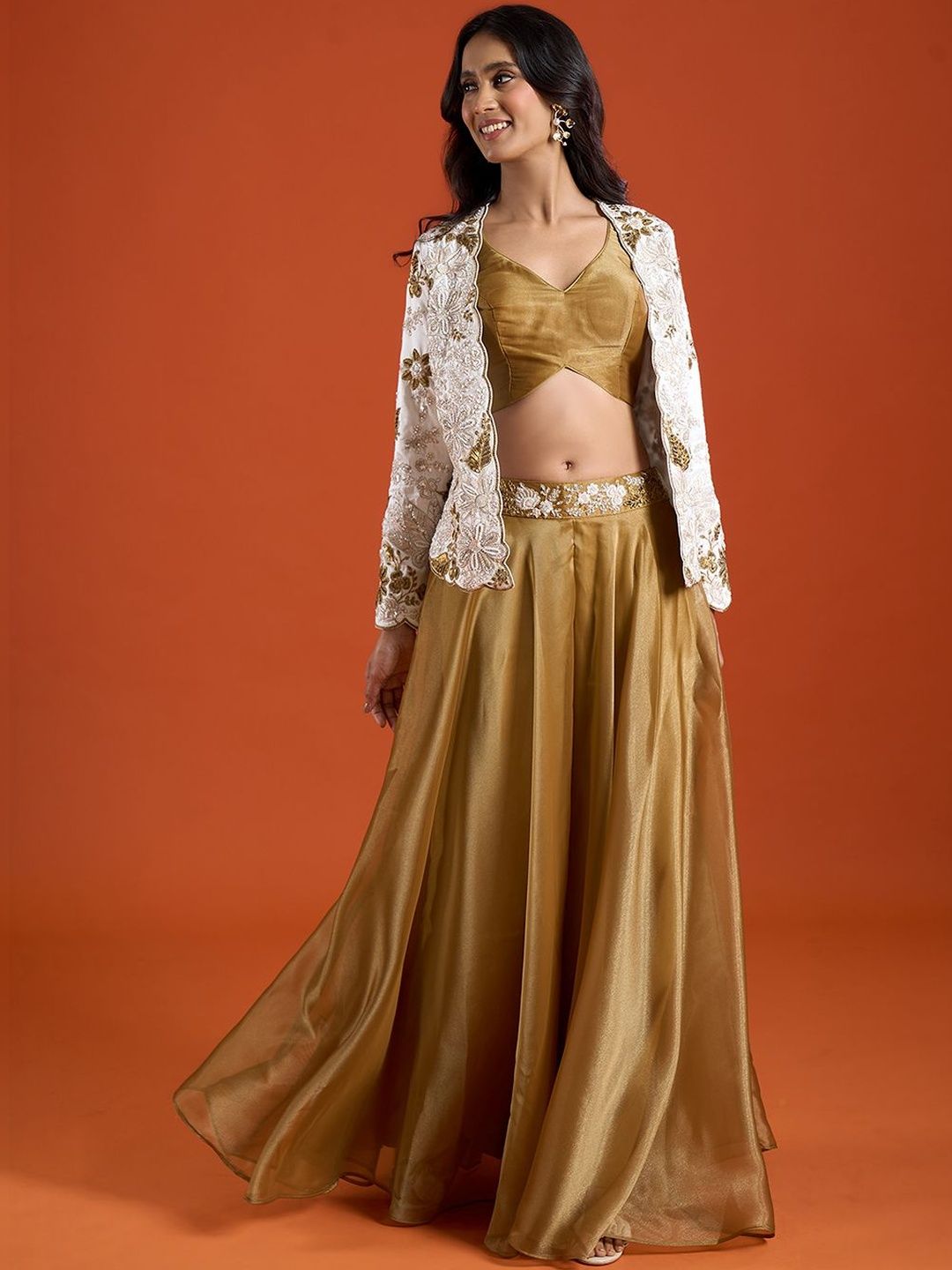 Samyukta Singhania Women Regular Top with Palazzos-image-32