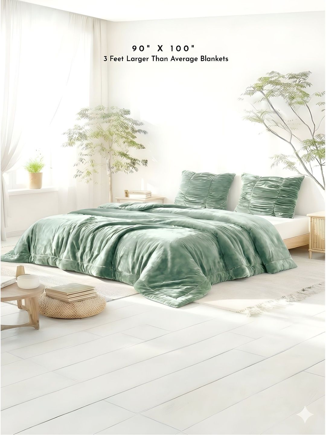 Zarf Green & Sea Green AC Room Blanket-image-39
