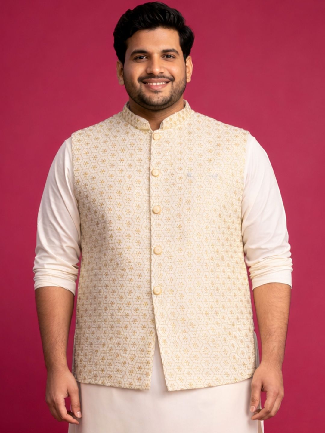 VASTRAMAY Embroidered Sleeveless Nehru Jackets-picture-36