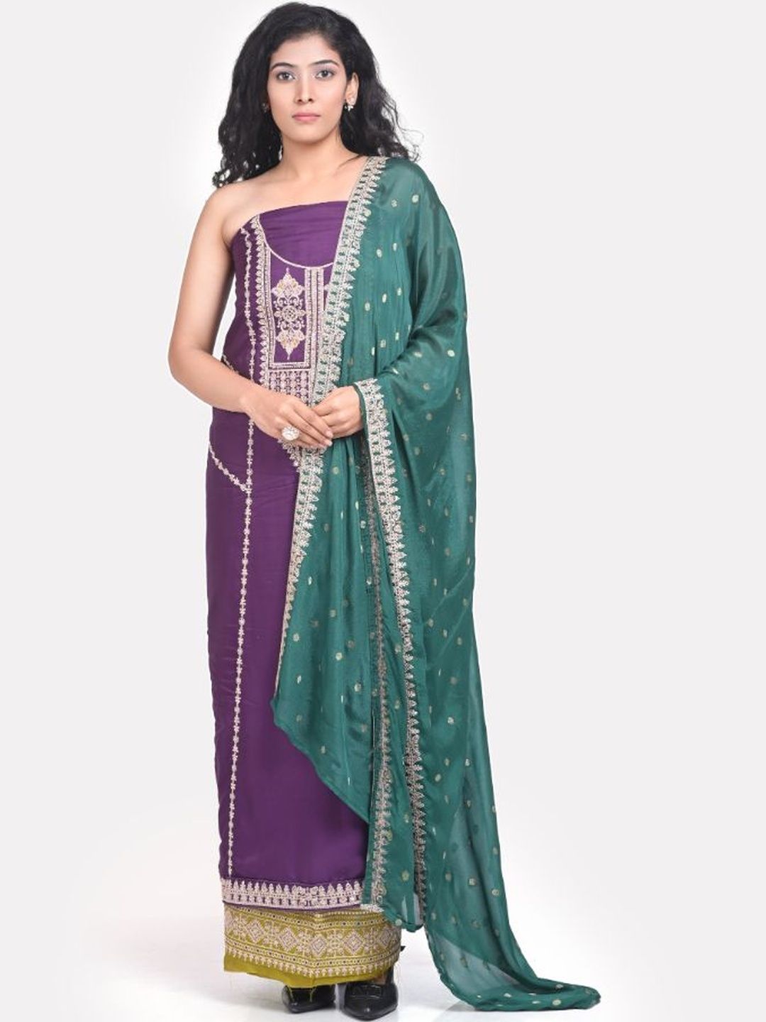 KALINI Embroidered Unstitched Dress Material-picture-28