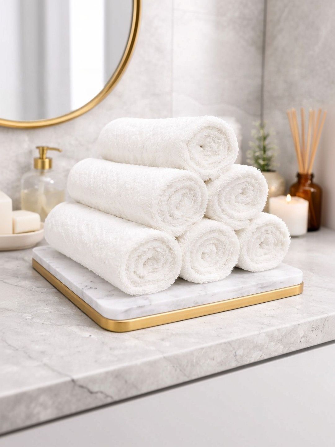 CasPure 6-Pcs White Cotton 500 GSM Face Towels-image-17